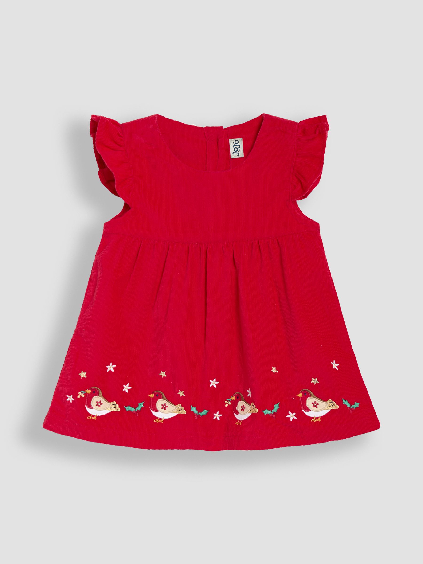 Red Embroidered Cord Baby Dress & Body Set | JoJo Maman Bébé USA