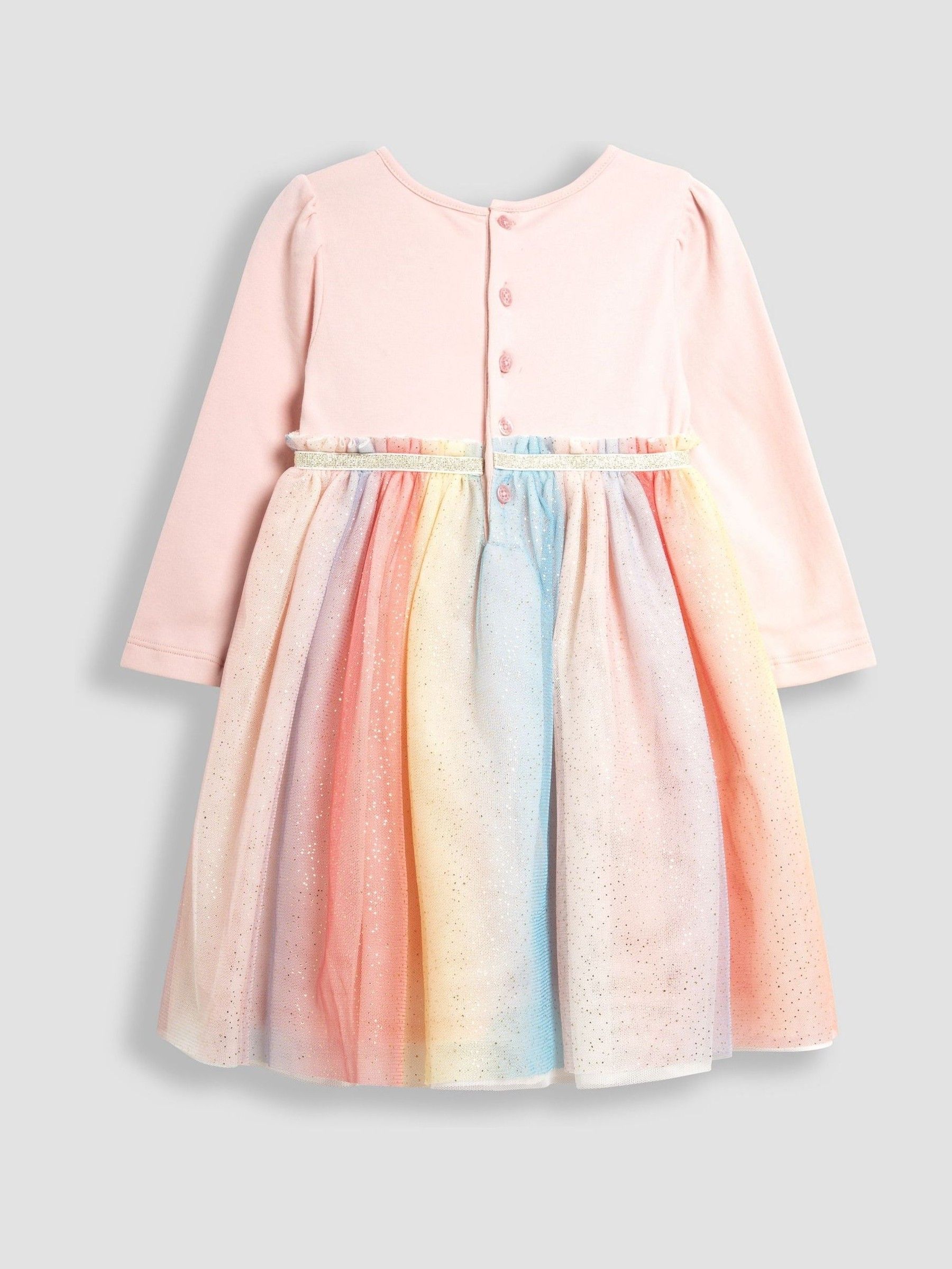 Pink Unicorn Rainbow Tulle Party Dress - Image 3 of 5