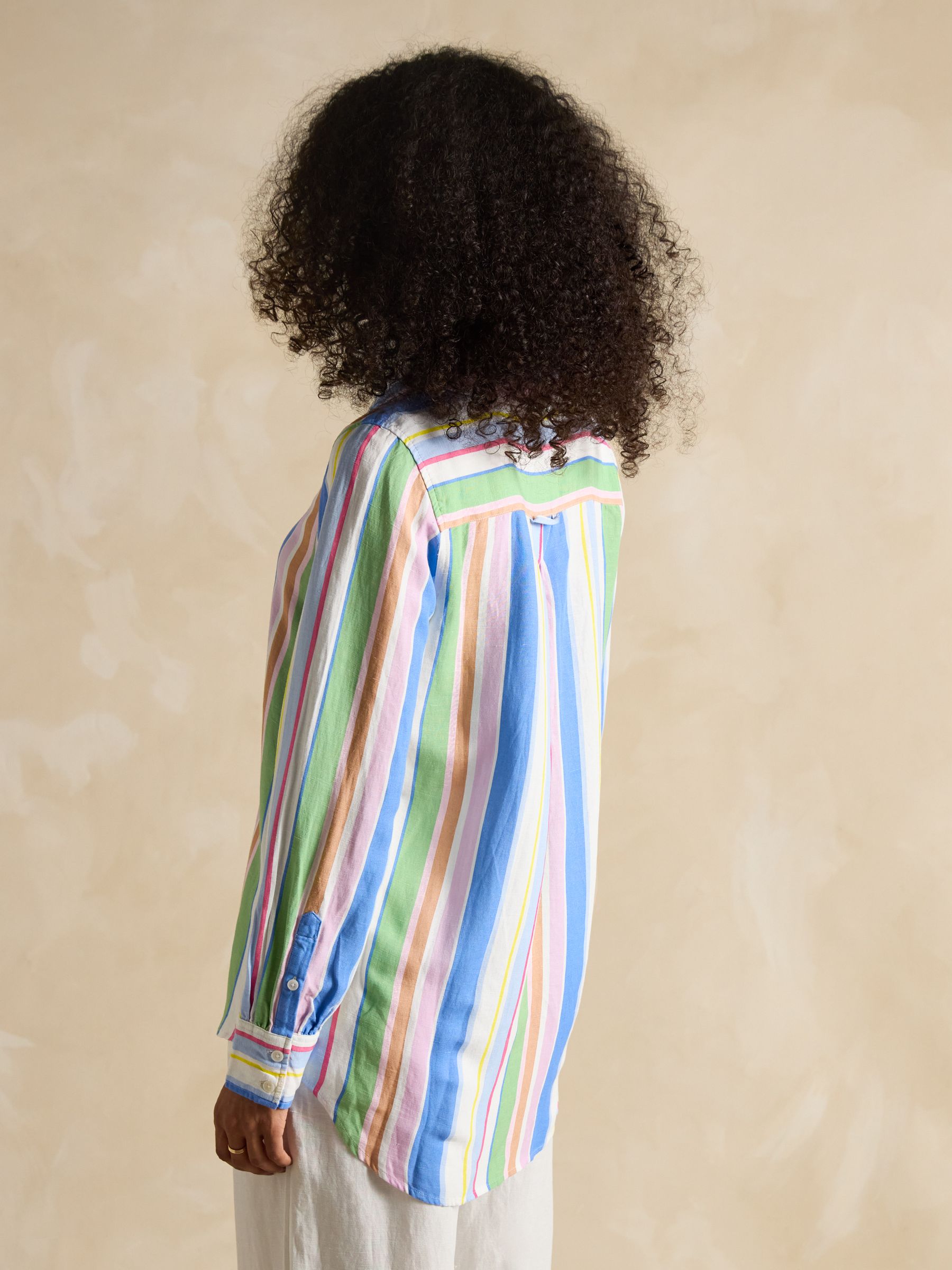 Maeva Stripe Relaxed Fit 100% Linen Shirt - Image 2 of 7