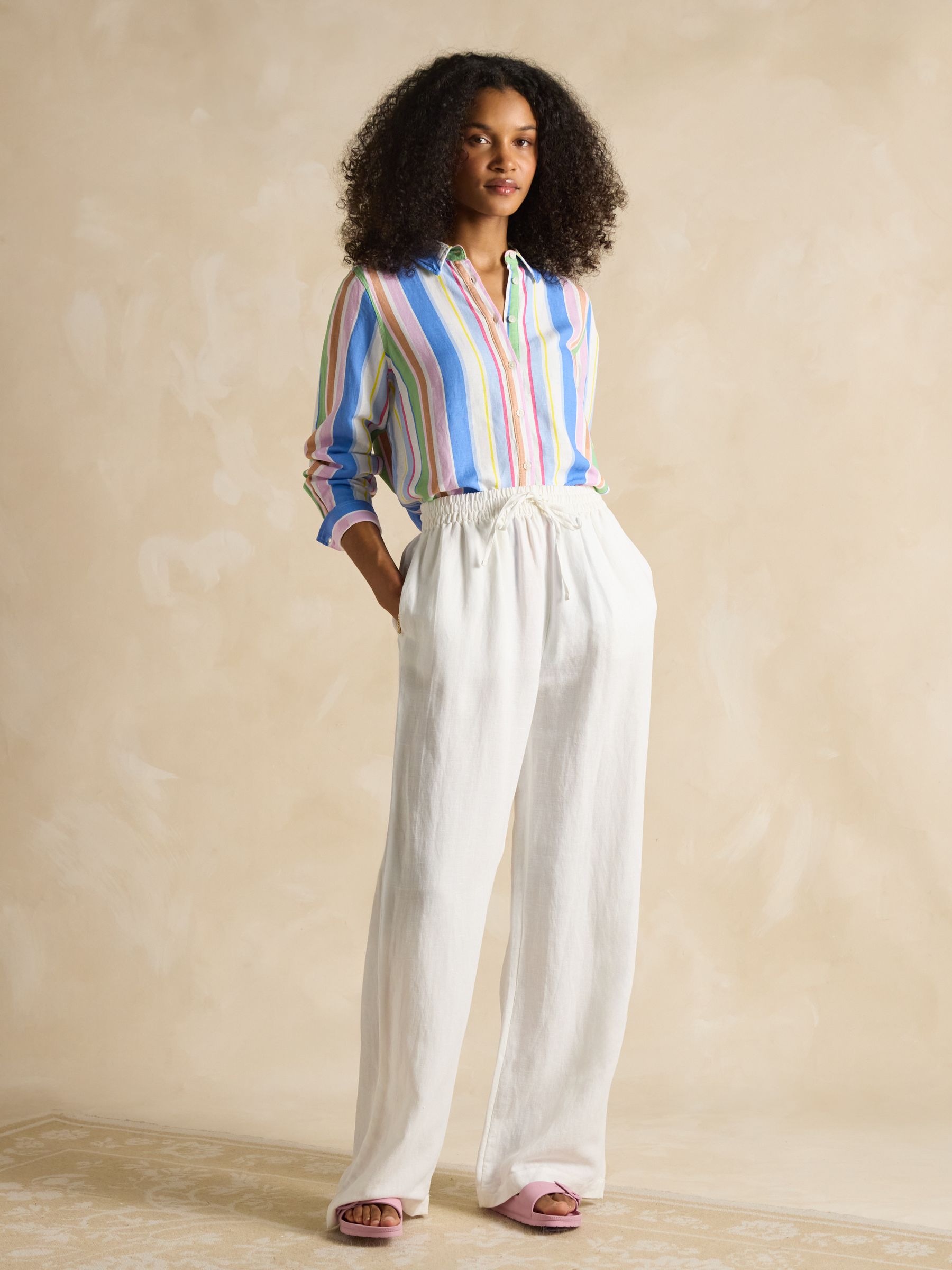 Maeva Stripe Relaxed Fit 100% Linen Shirt - Image 3 of 7