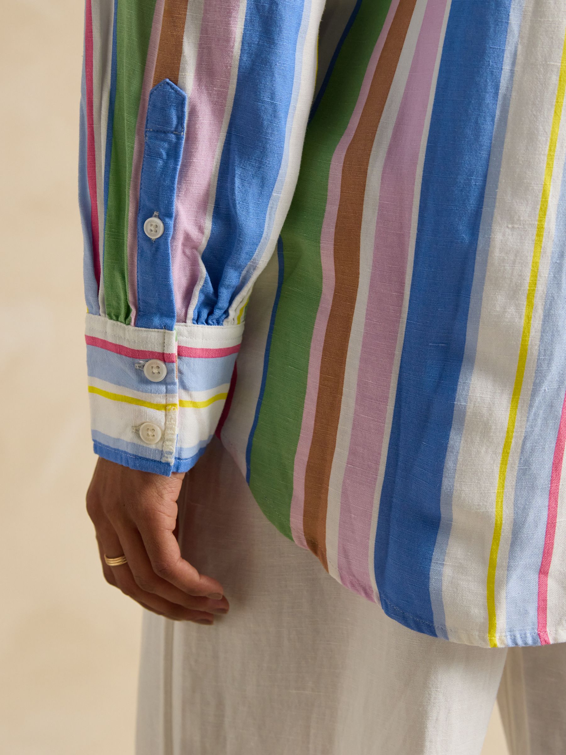 Maeva Stripe Relaxed Fit 100% Linen Shirt - Image 4 of 7