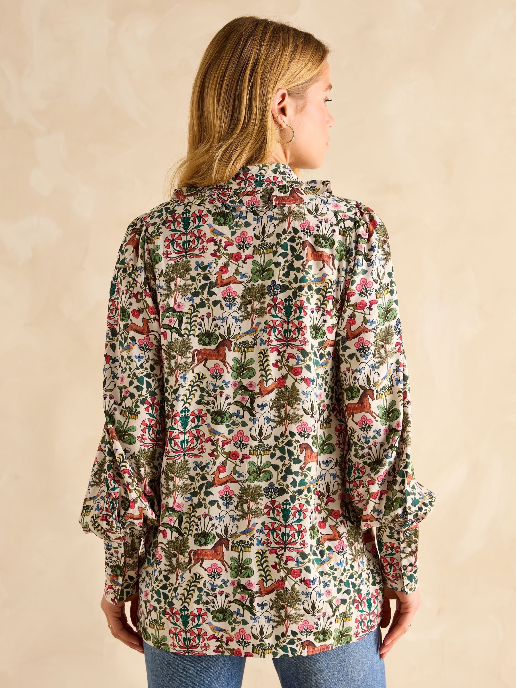 Harper Multi Tie Neck Blouse | Joules