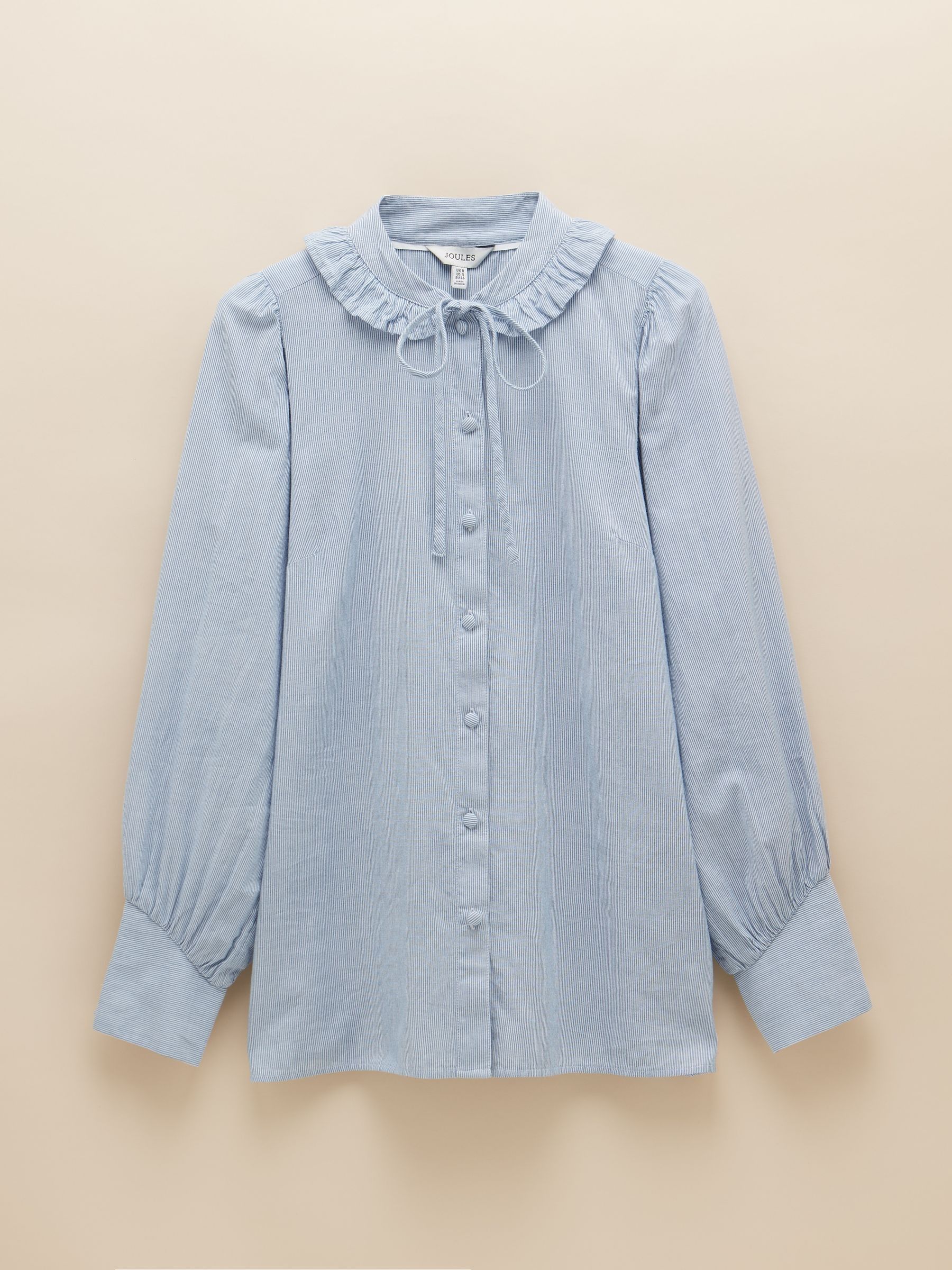 Harper Blue Tie Neck Blouse - Image 6 of 6