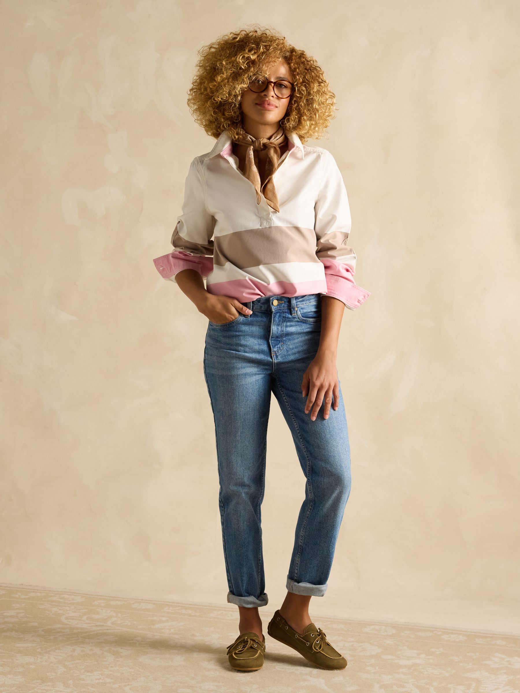 Brinley Tan/Pink Deck Shirt - Image 4 of 8