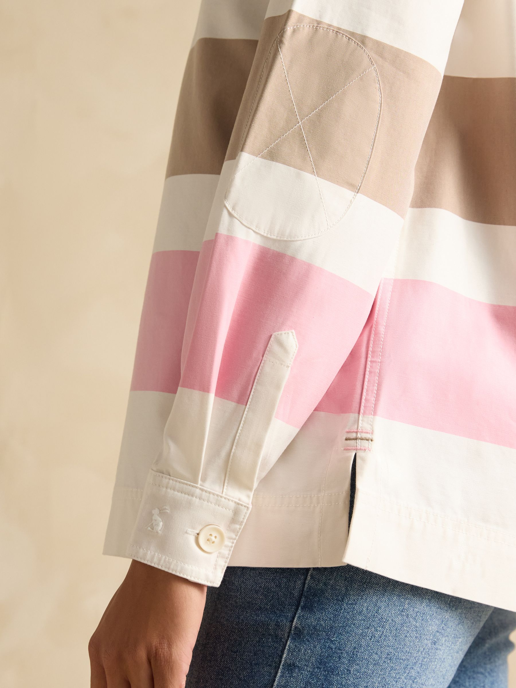 Brinley Tan/Pink Deck Shirt - Image 6 of 8