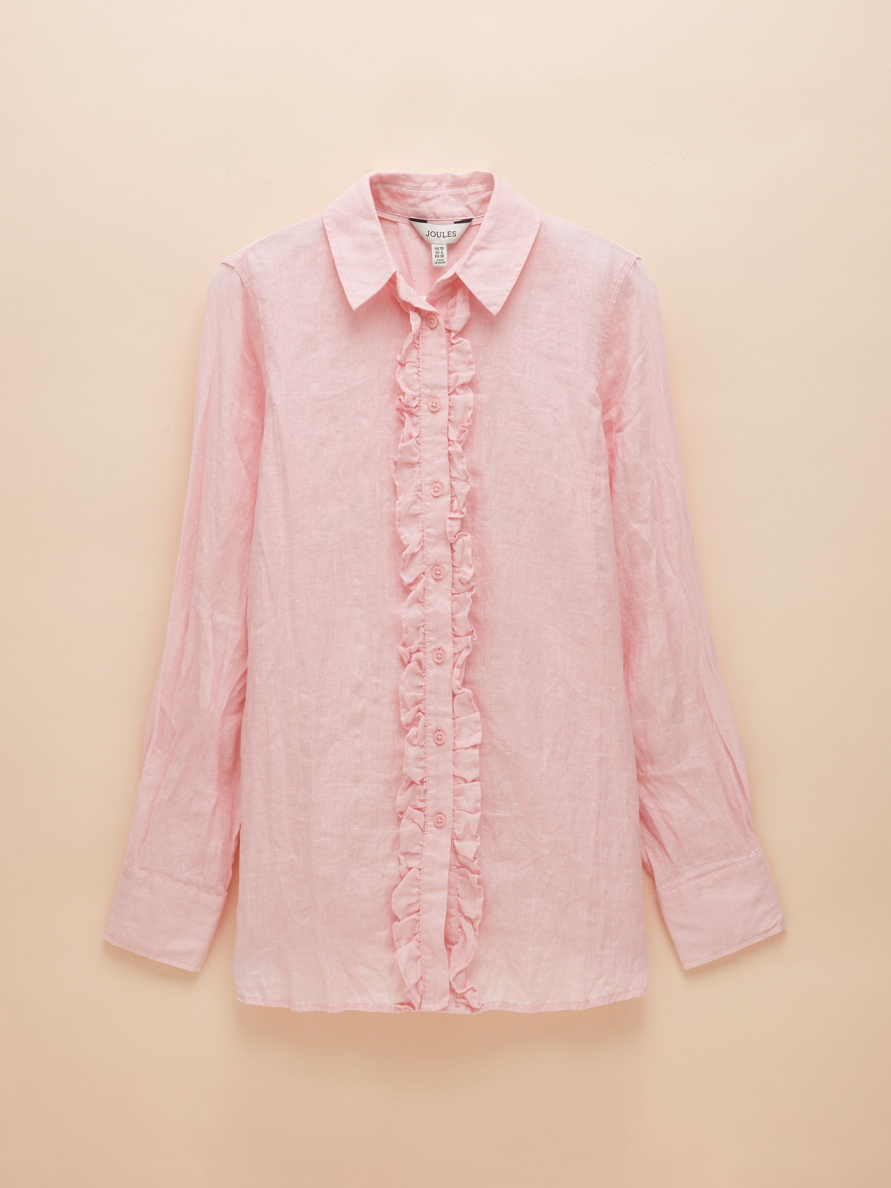Selene Pink 100% Linen Shirt - Image 7 of 7