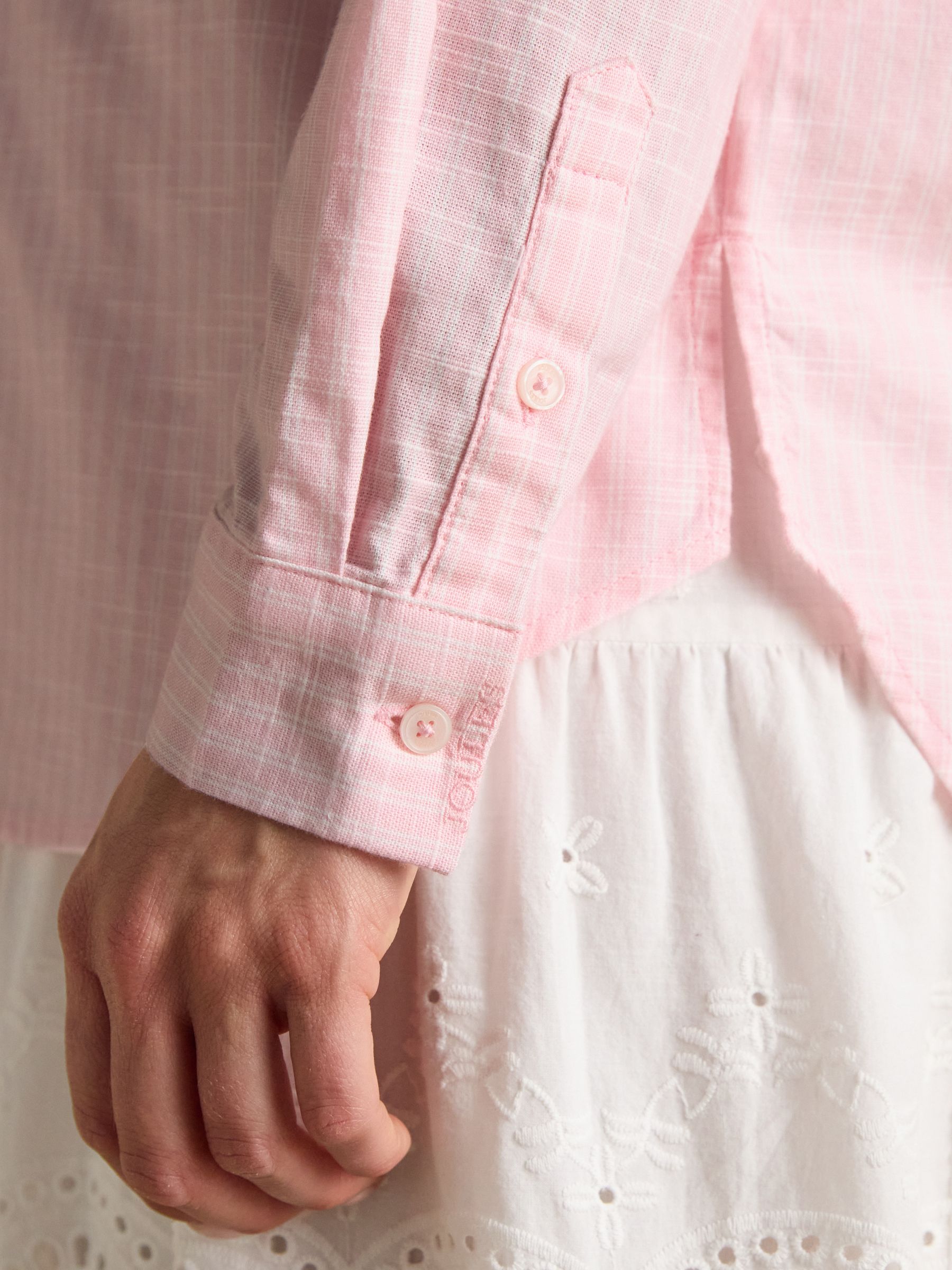 Ida Pink/White Cotton Shirt - Image 4 of 10
