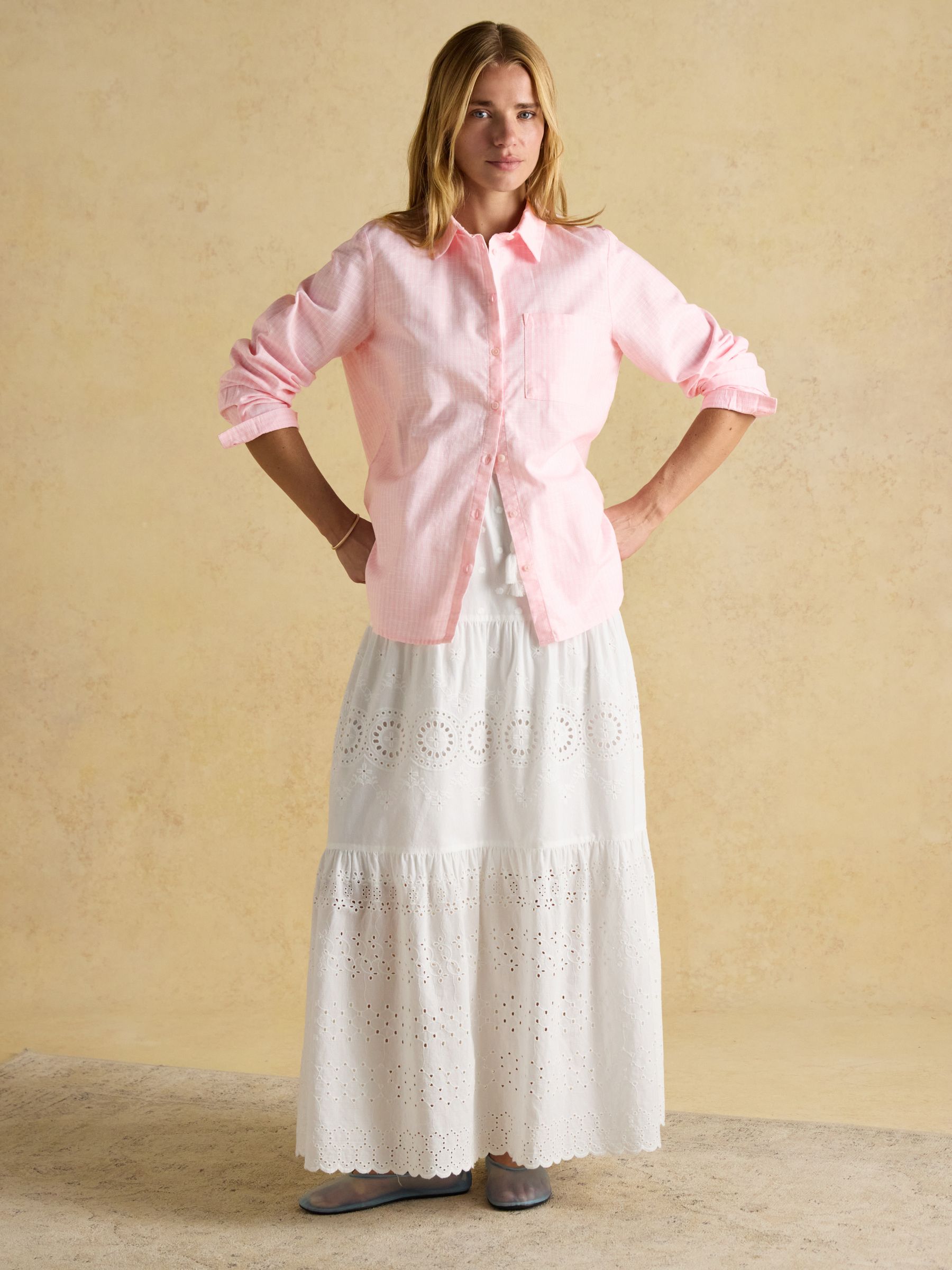 Ida Pink/White Cotton Shirt - Image 5 of 10