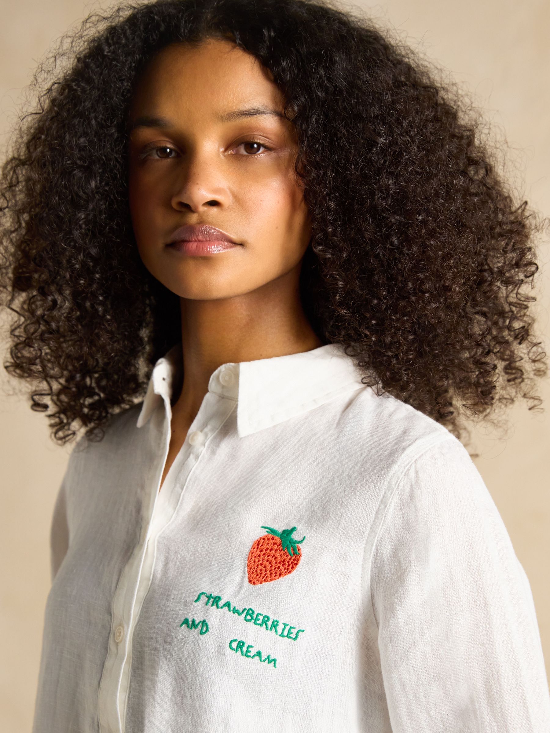 Set Match White 100% Linen Shirt - Image 3 of 9