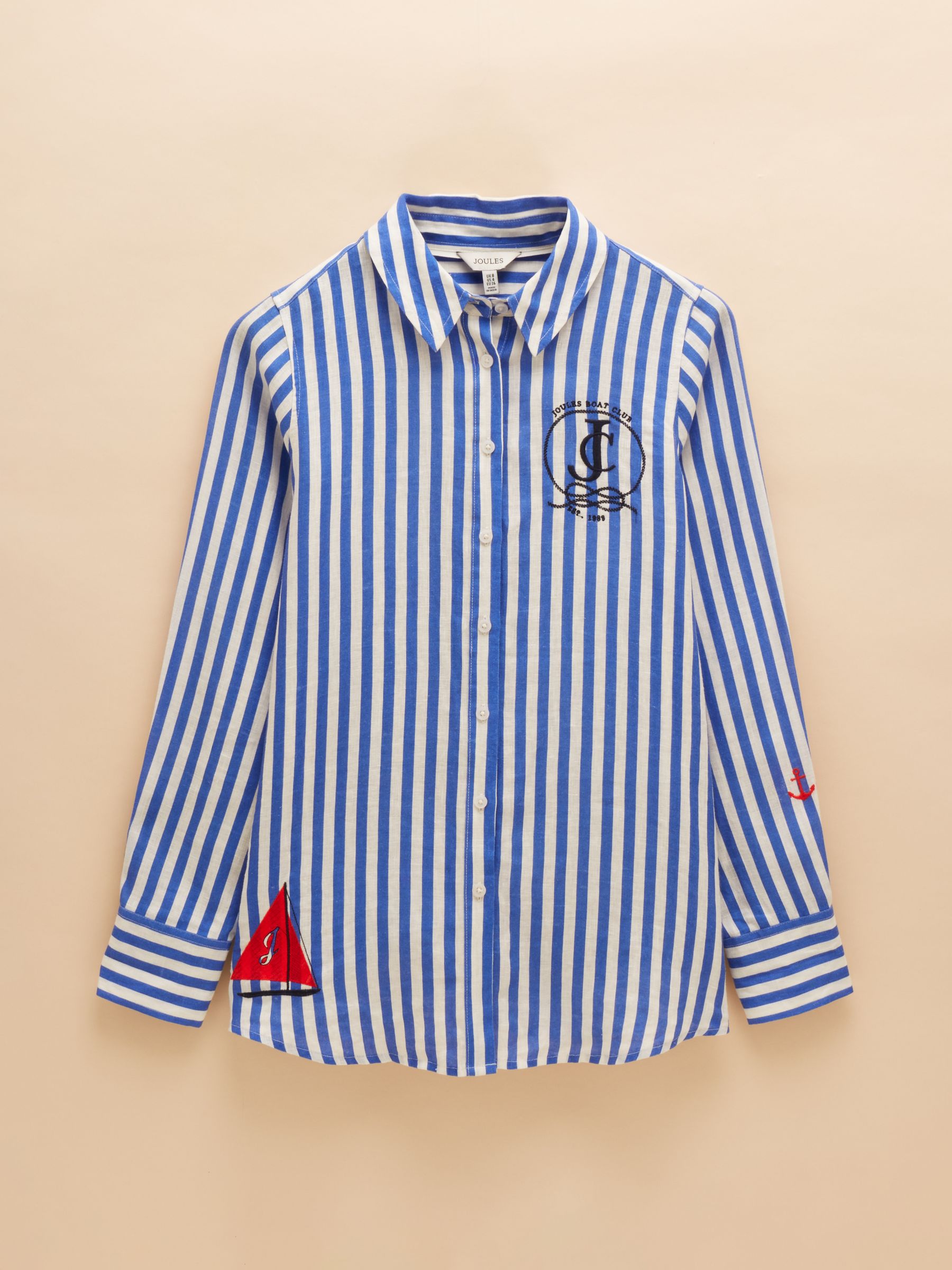 Sail Away Blue Relaxed Fit Linen Shirt - Image 14 of 14