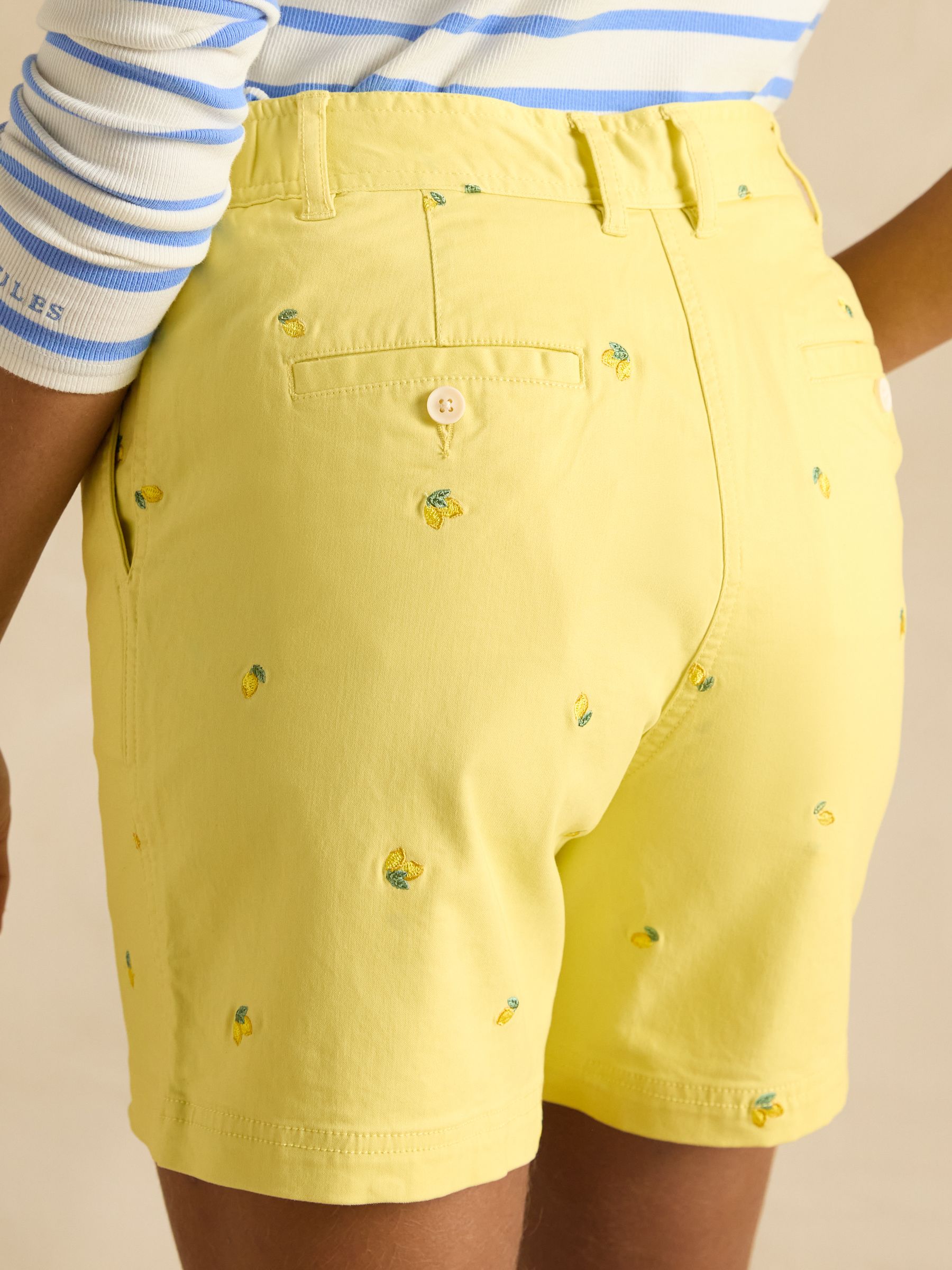 Yellow Lemon Embroidered Chino Shorts - Image 6 of 7