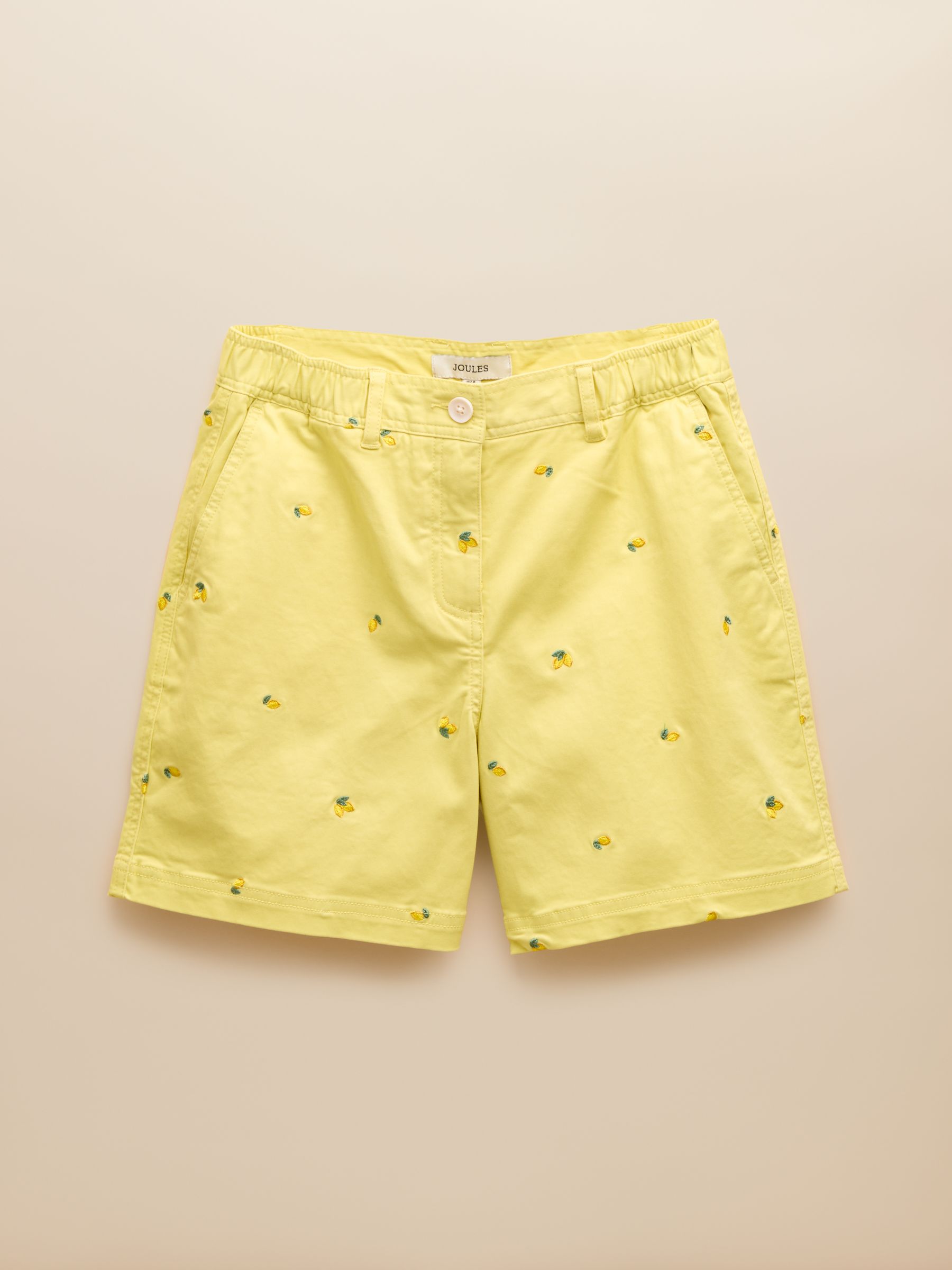 Yellow Lemon Embroidered Chino Shorts - Image 6 of 6 Yellow Lemon Embroidered Chino Shorts - Image 6 of 6