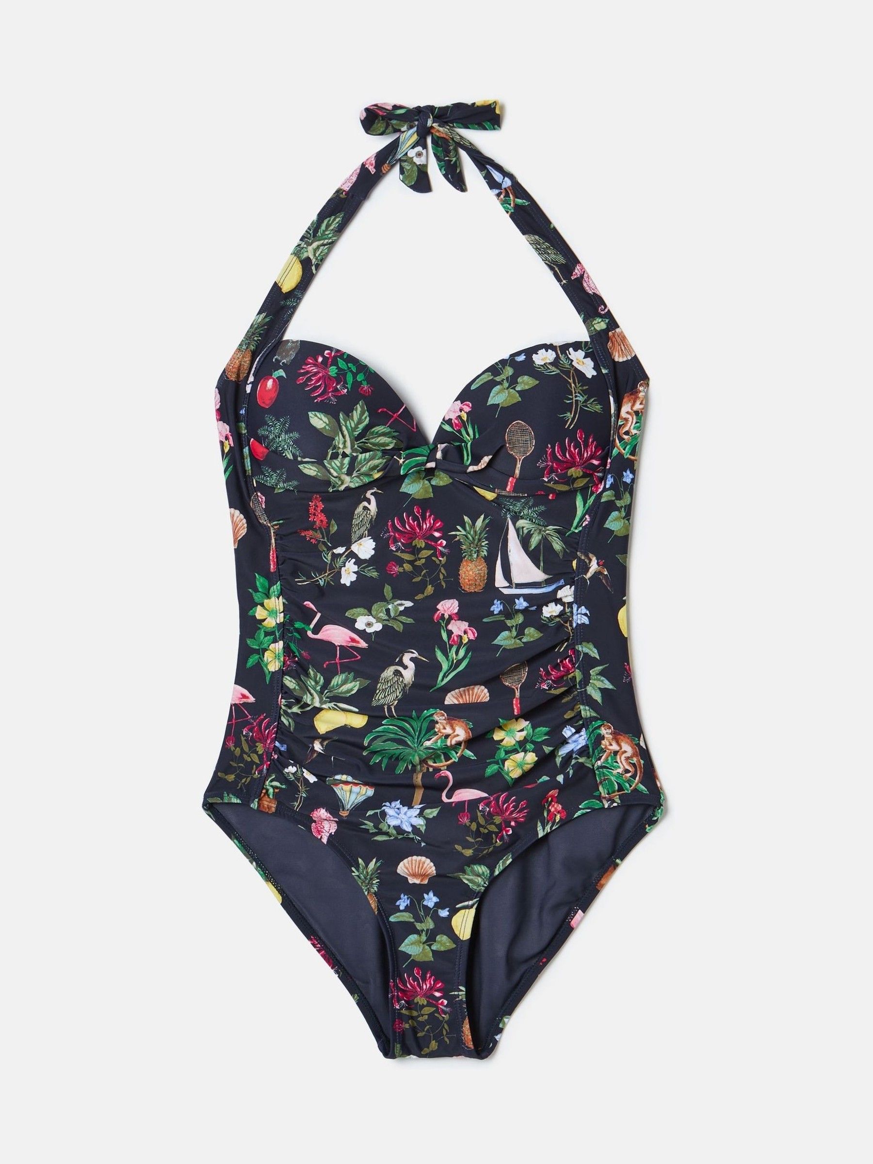 Jasmine Navy Blue Halter Neck Swimsuit - Image 6 of 6