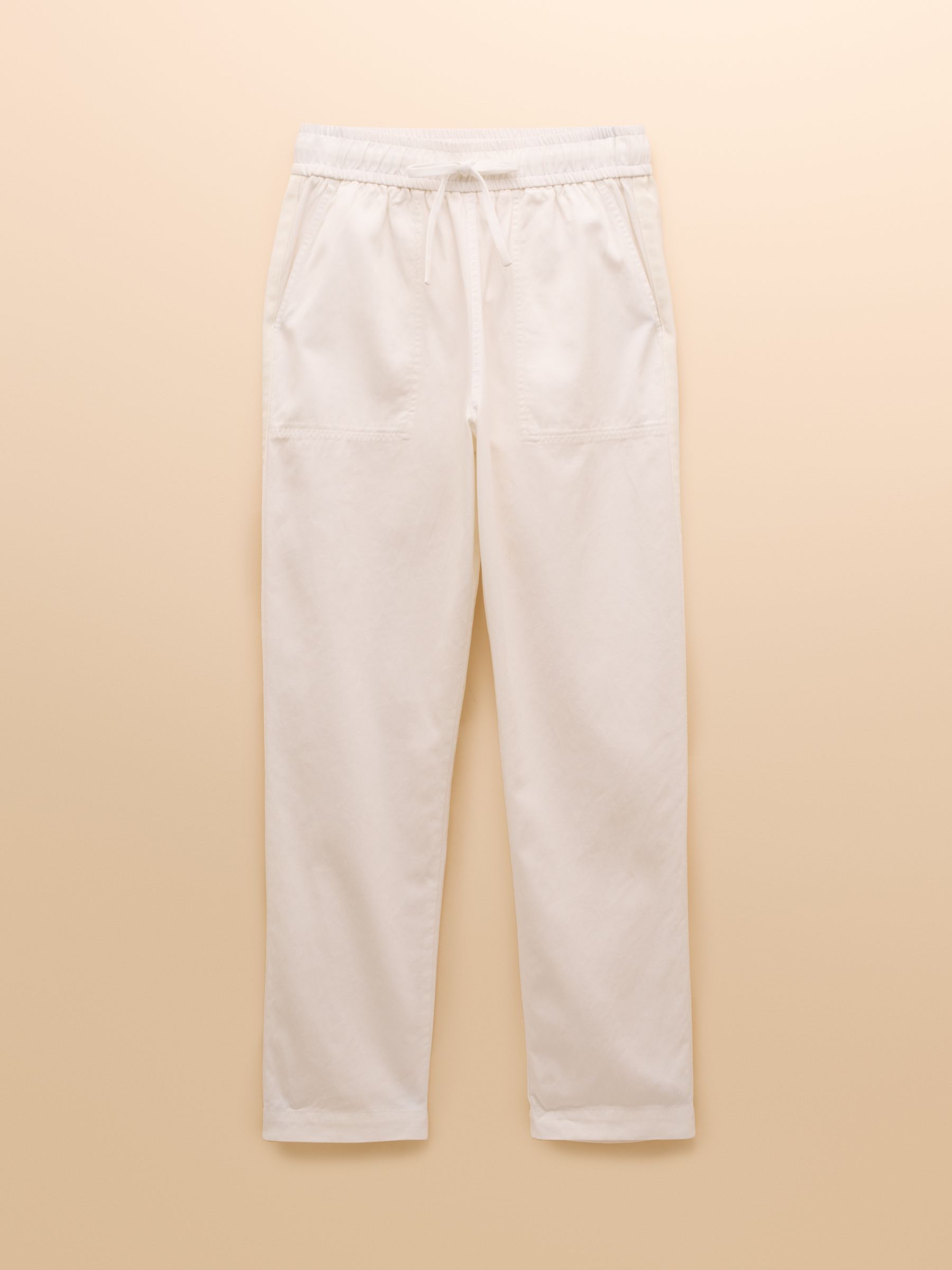 Cream Tapered Leg Chino Trousers - Image 9 of 9