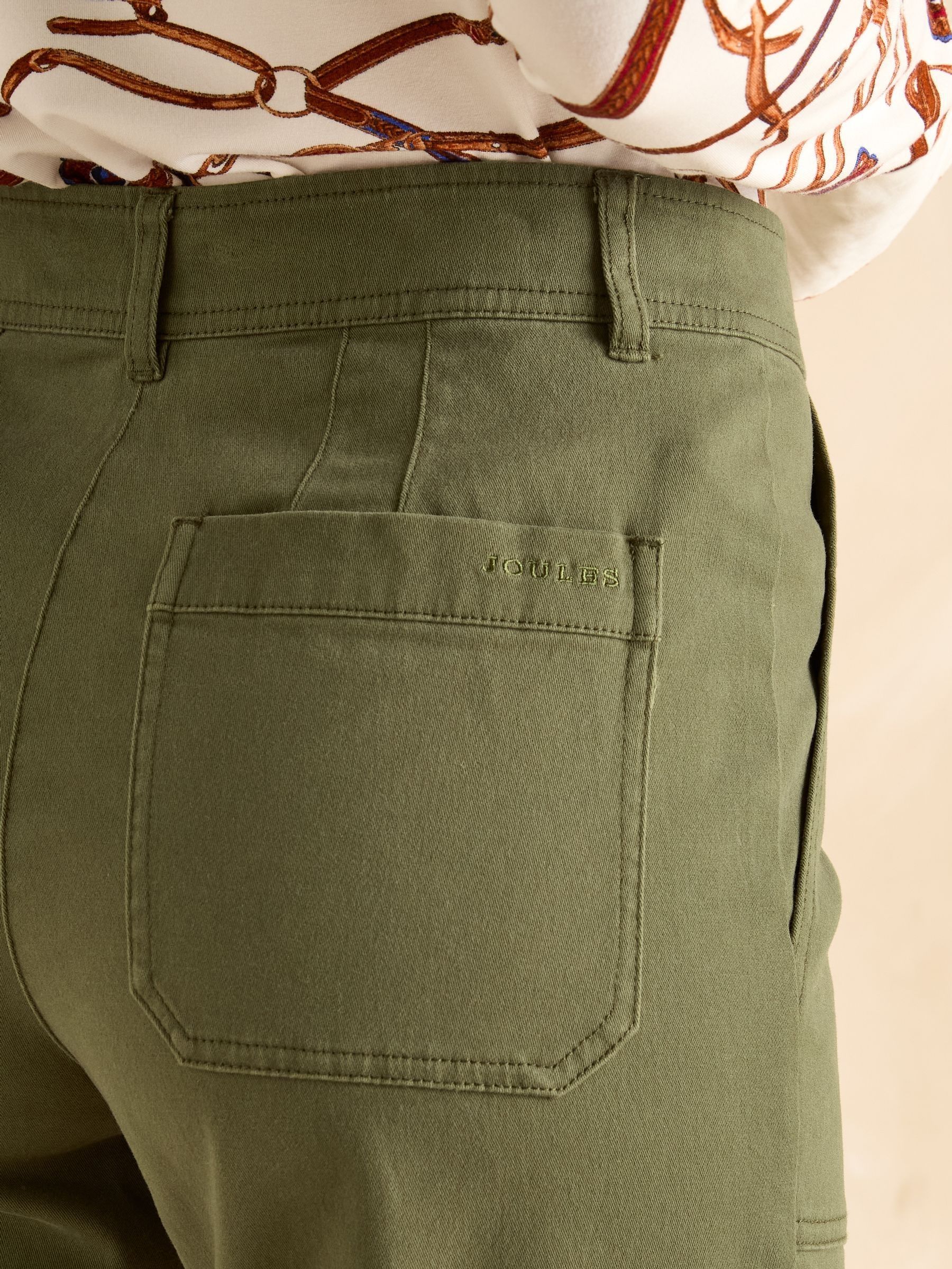 Khaki Green Tapered Leg Cargo Trousers - Image 6 of 7