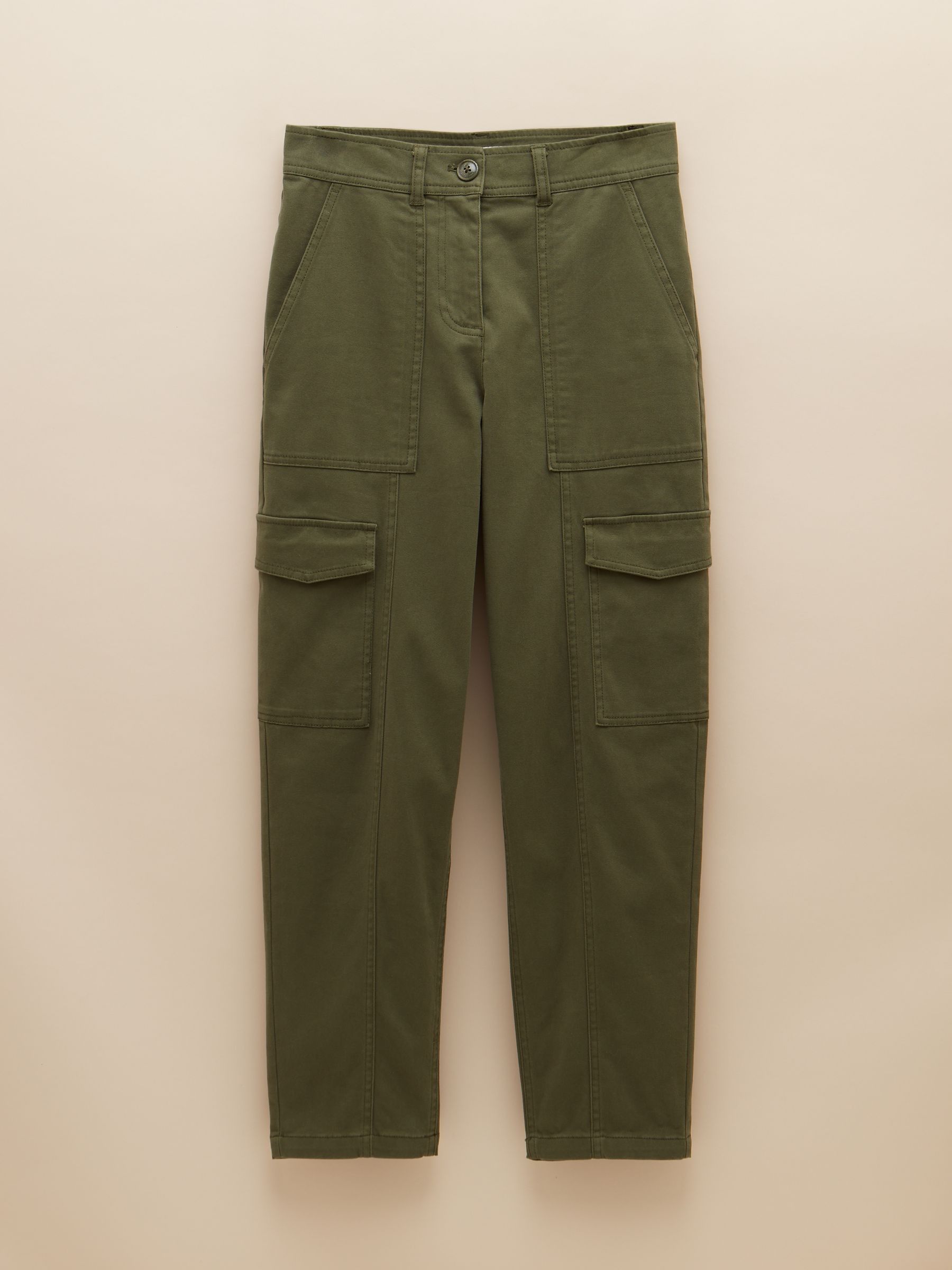 Khaki Green Tapered Leg Cargo Trousers - Image 7 of 7