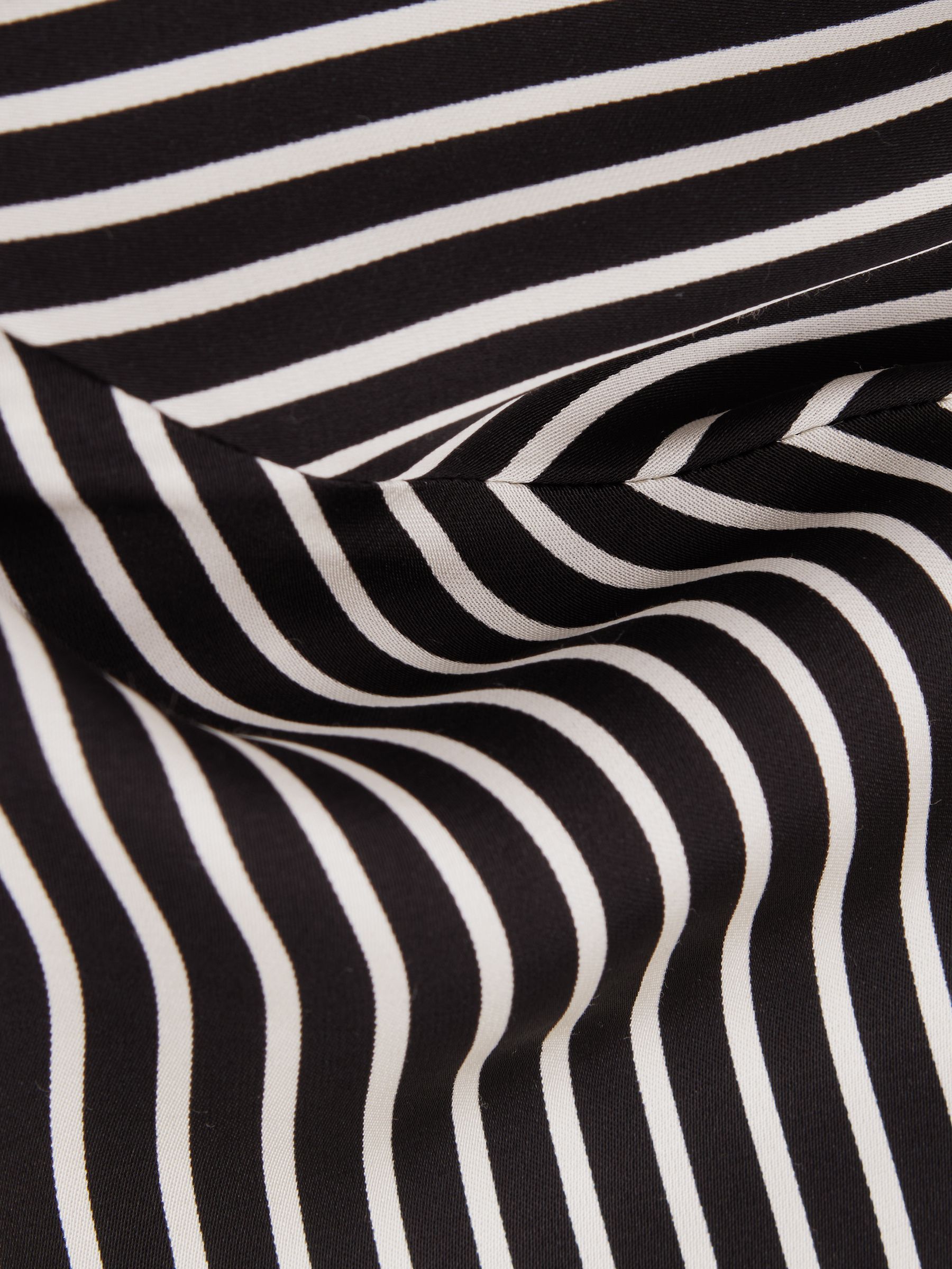 Camilla Black Striped Lace Trim Midi Dress - Image 6 of 6