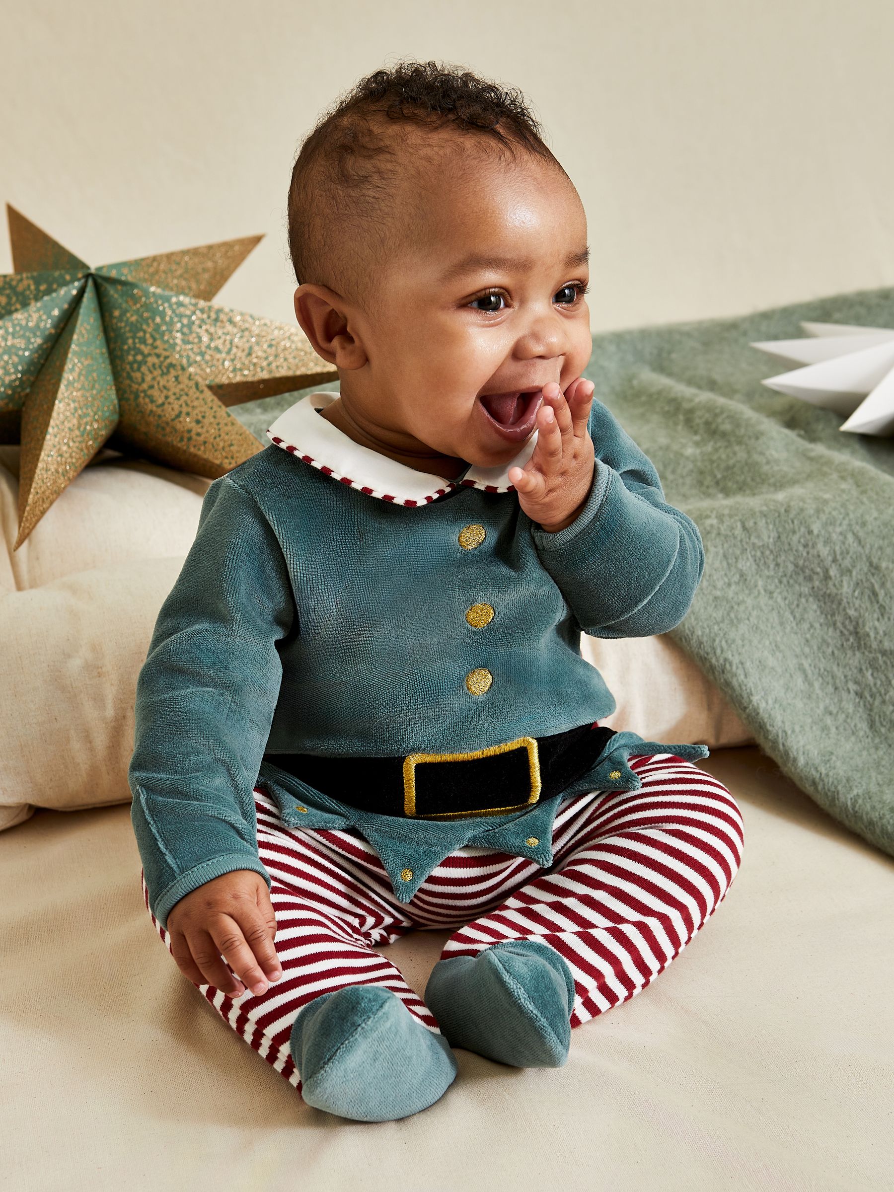 Red Christmas Baby Elf Outfit Set 2 Piece - Image 1 of 4