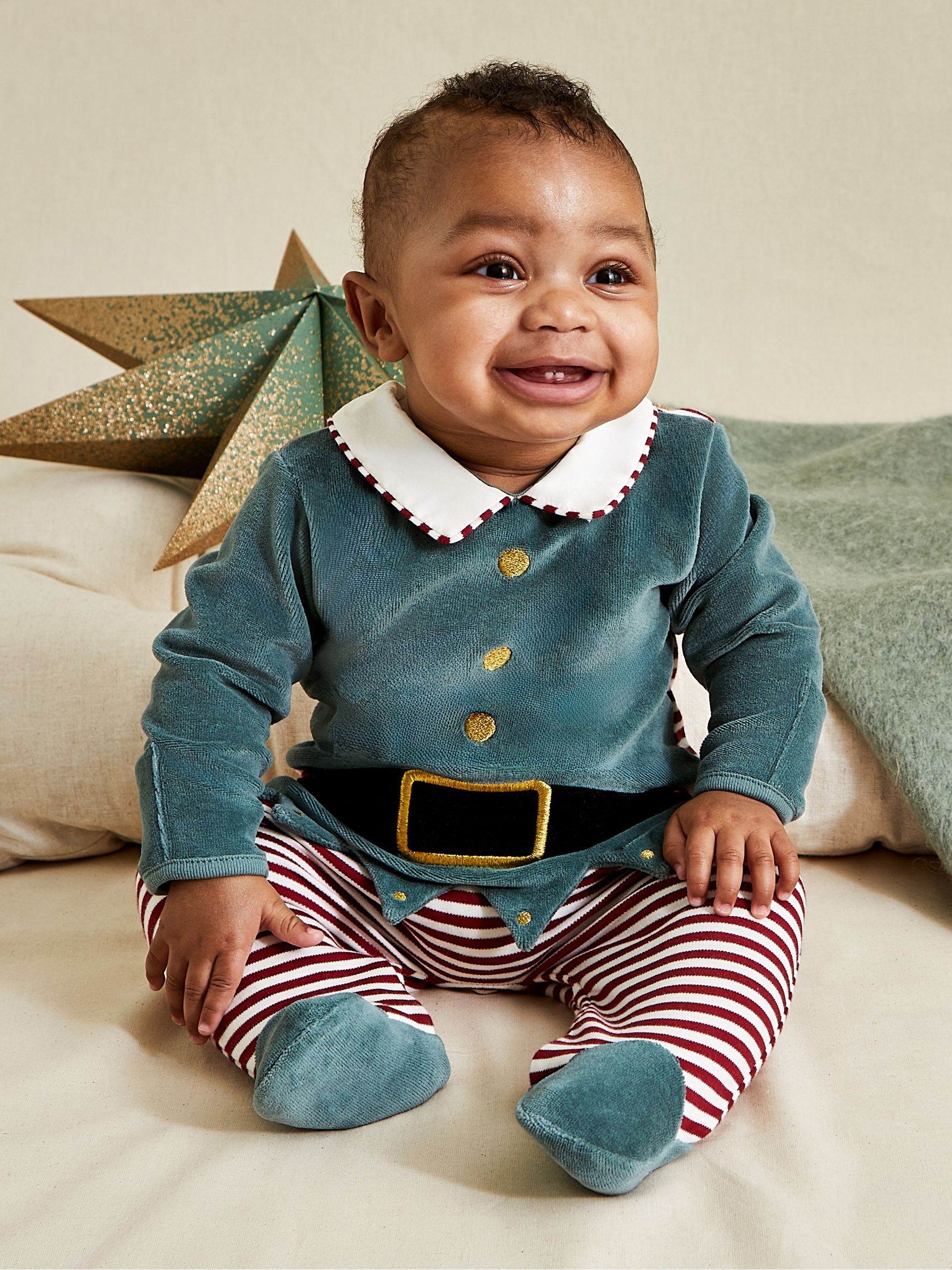 Red Christmas Baby Elf Outfit Set 2 Piece - Image 3 of 4