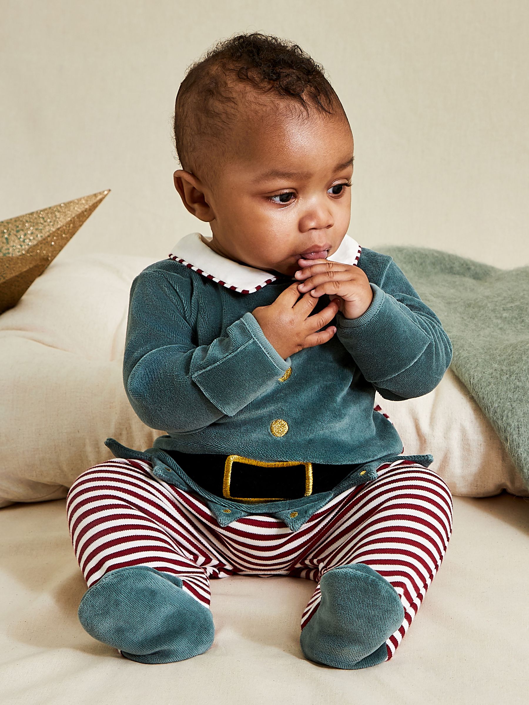 Red Christmas Baby Elf Outfit Set 2 Piece - Image 4 of 4