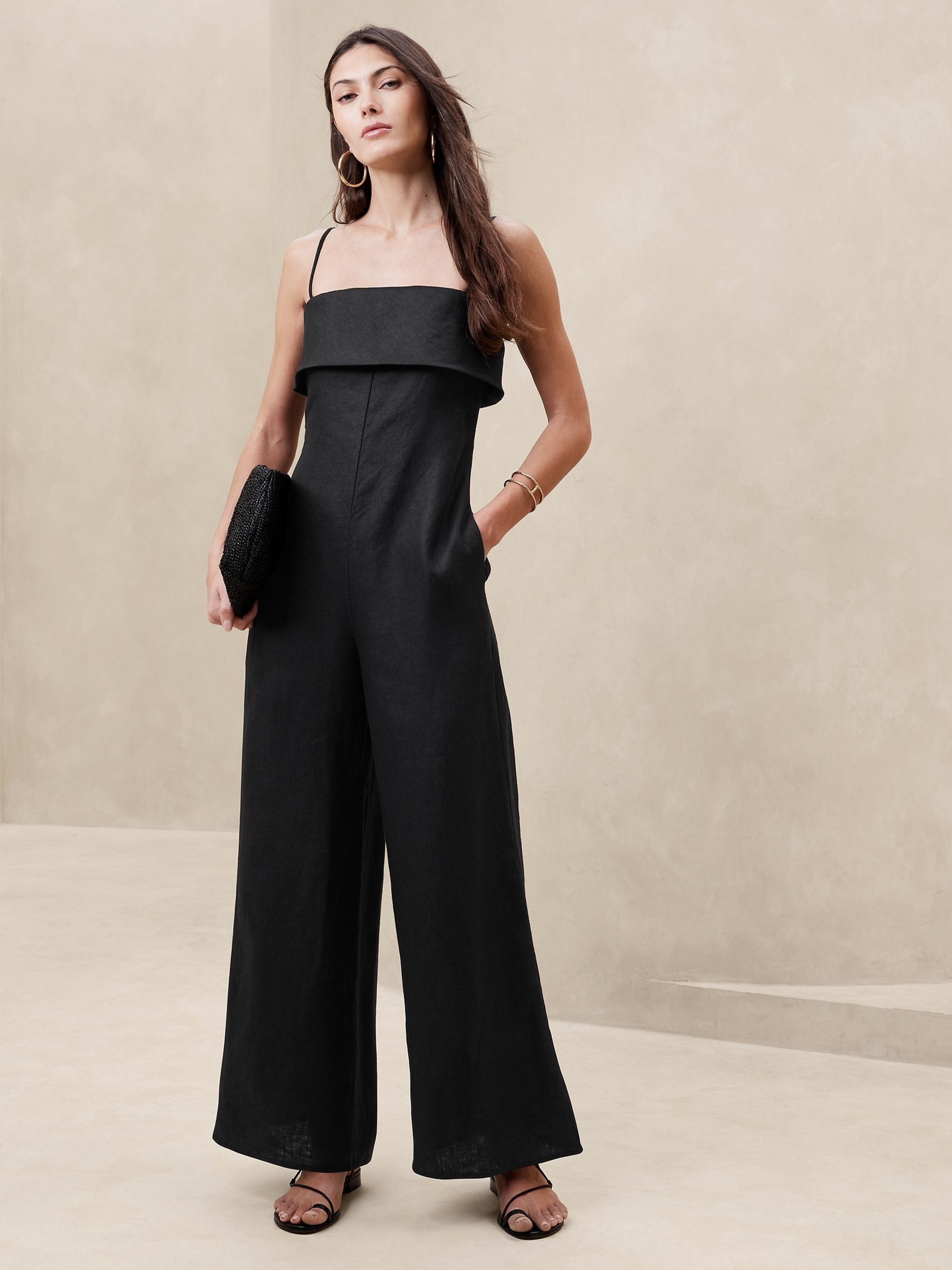 Y's 22SS RAYON BROAD JUMPSUIT 黒1 Y's 22SS RAYON BROAD JUMPSUIT 黒1