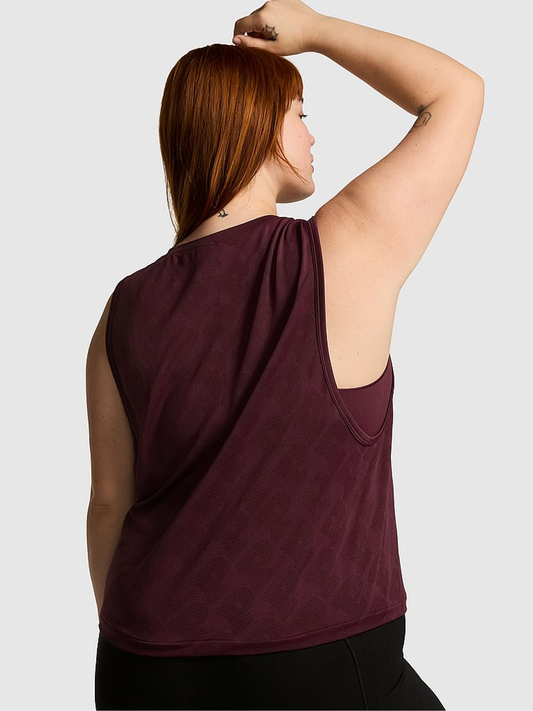 Purple Rose Seamless Drapey Muscle Tank Top - Image 2 of 3