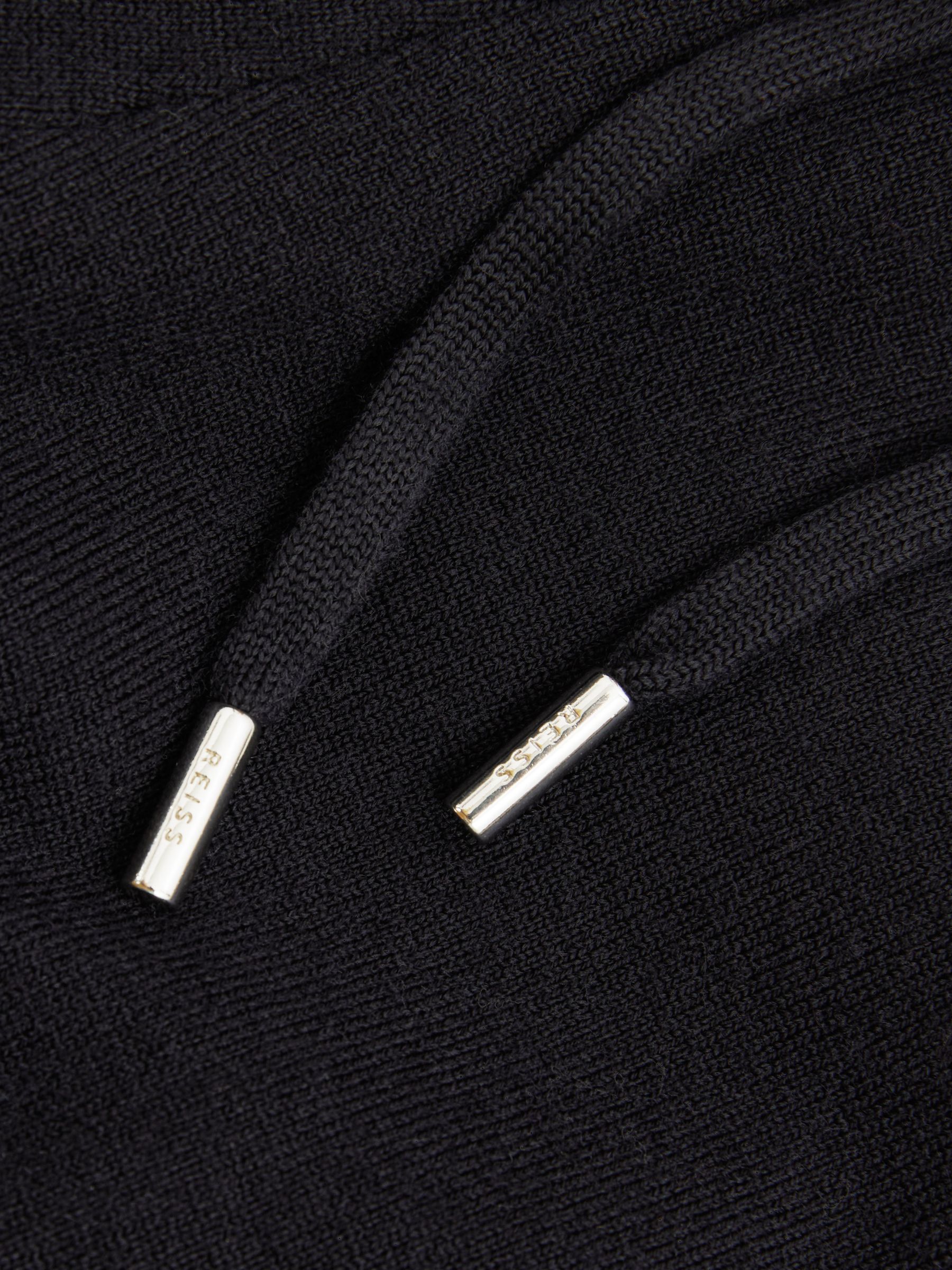 Merino Wool Blend Drawstring Joggers in Navy - Image 5 of 5