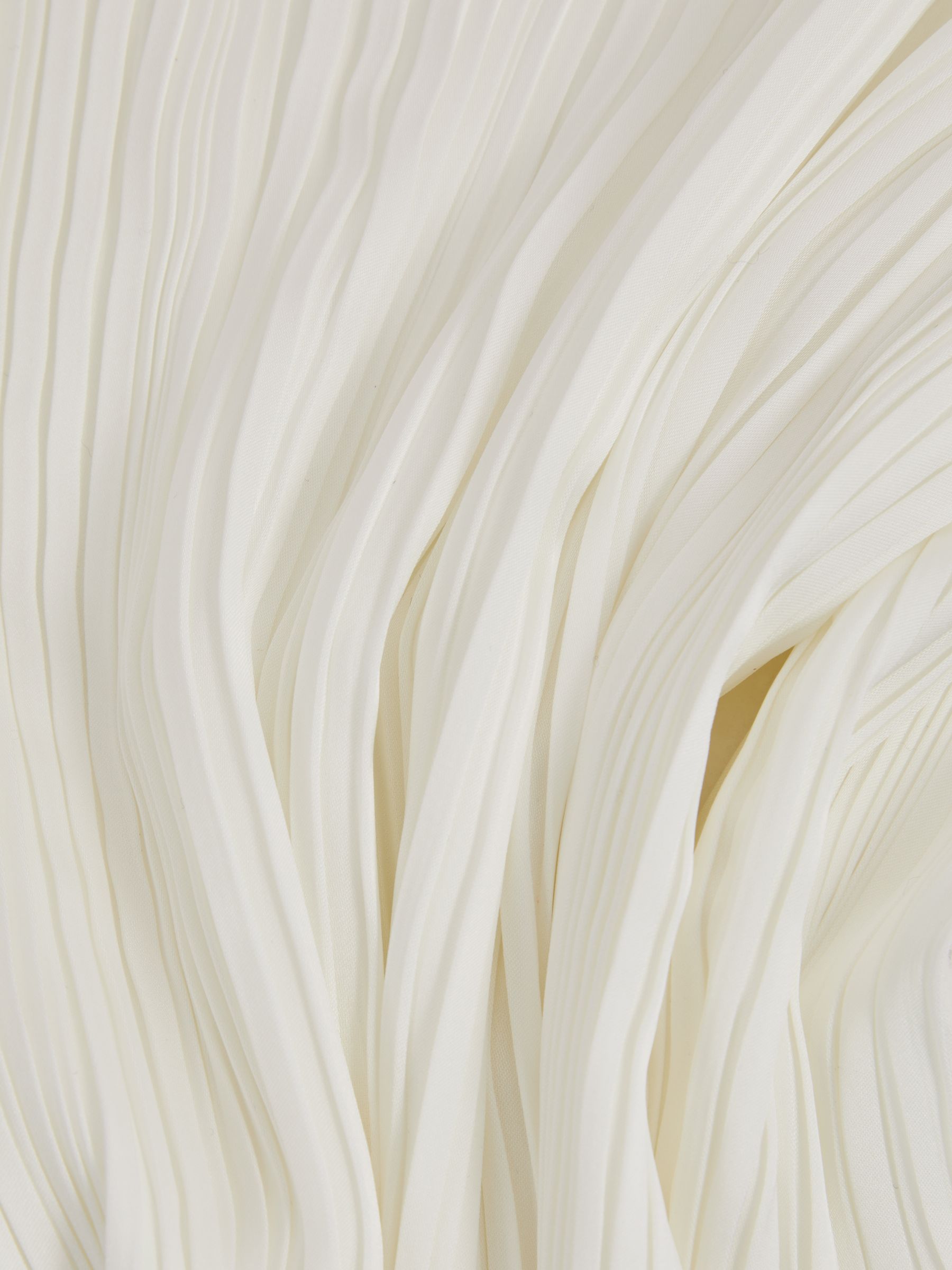 High Neck Plisse Top in Ivory - Image 5 of 5
