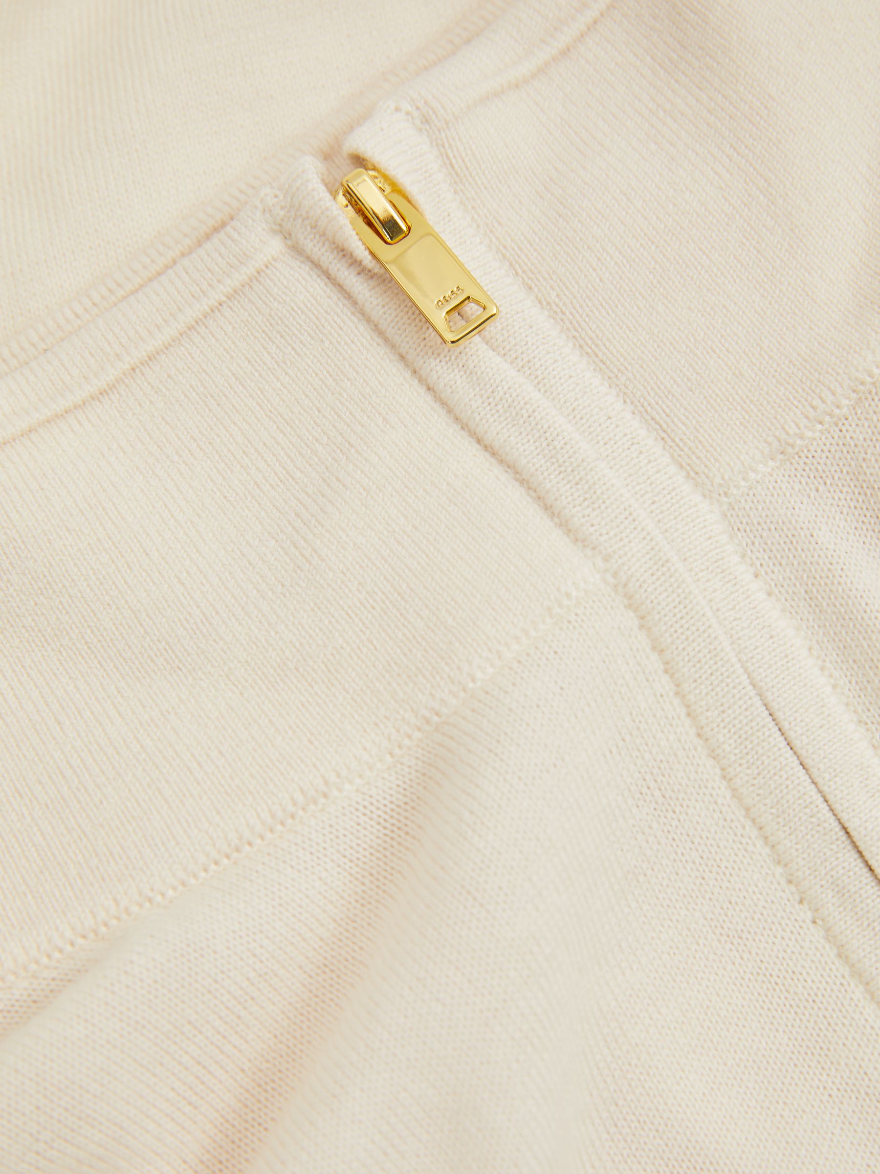 Merino Wool Half-Zip Polo Shirt in Snow - Image 5 of 5