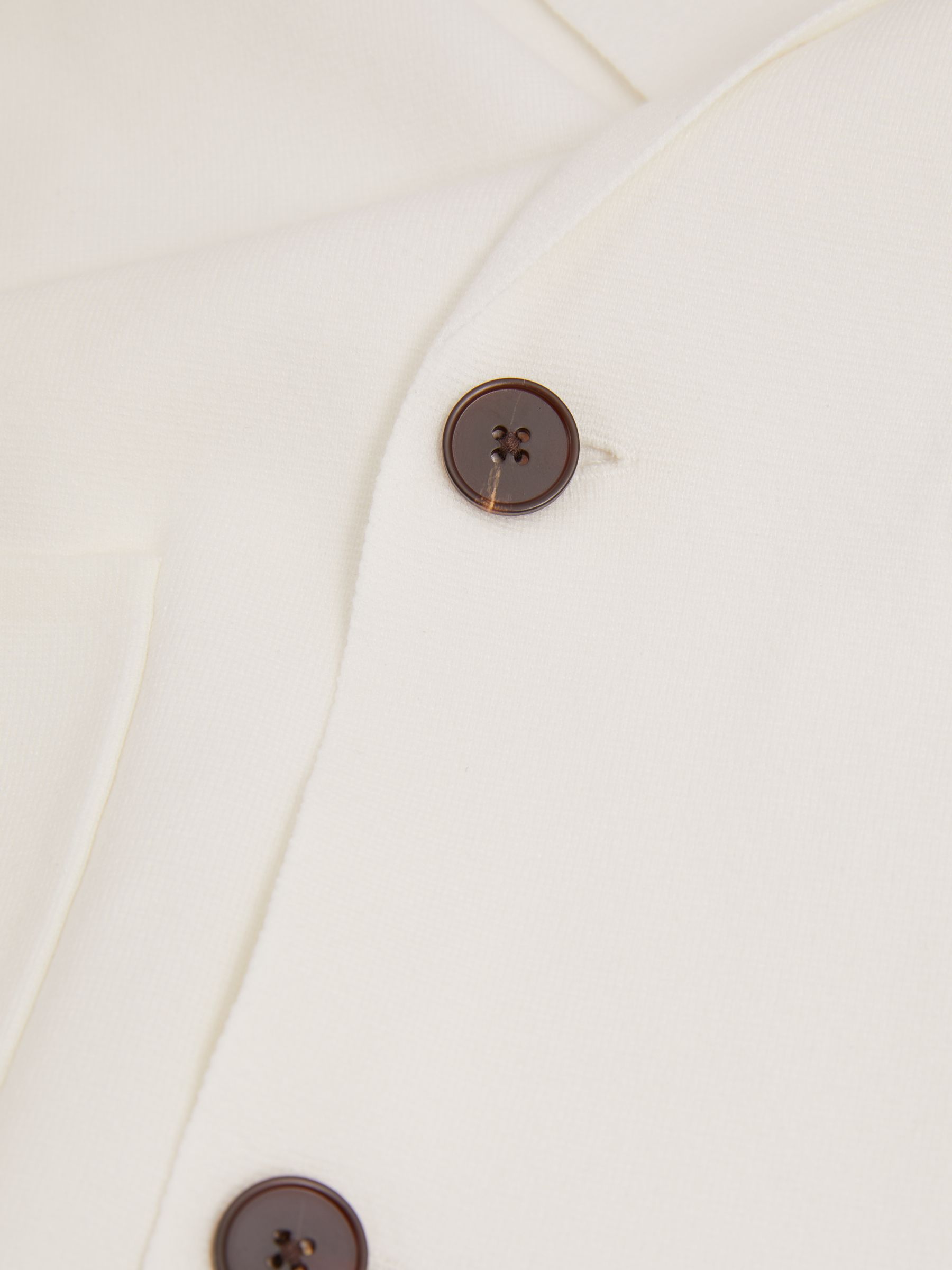 Knitted Double Breasted Blazer in Ivory White - Image 5 of 5