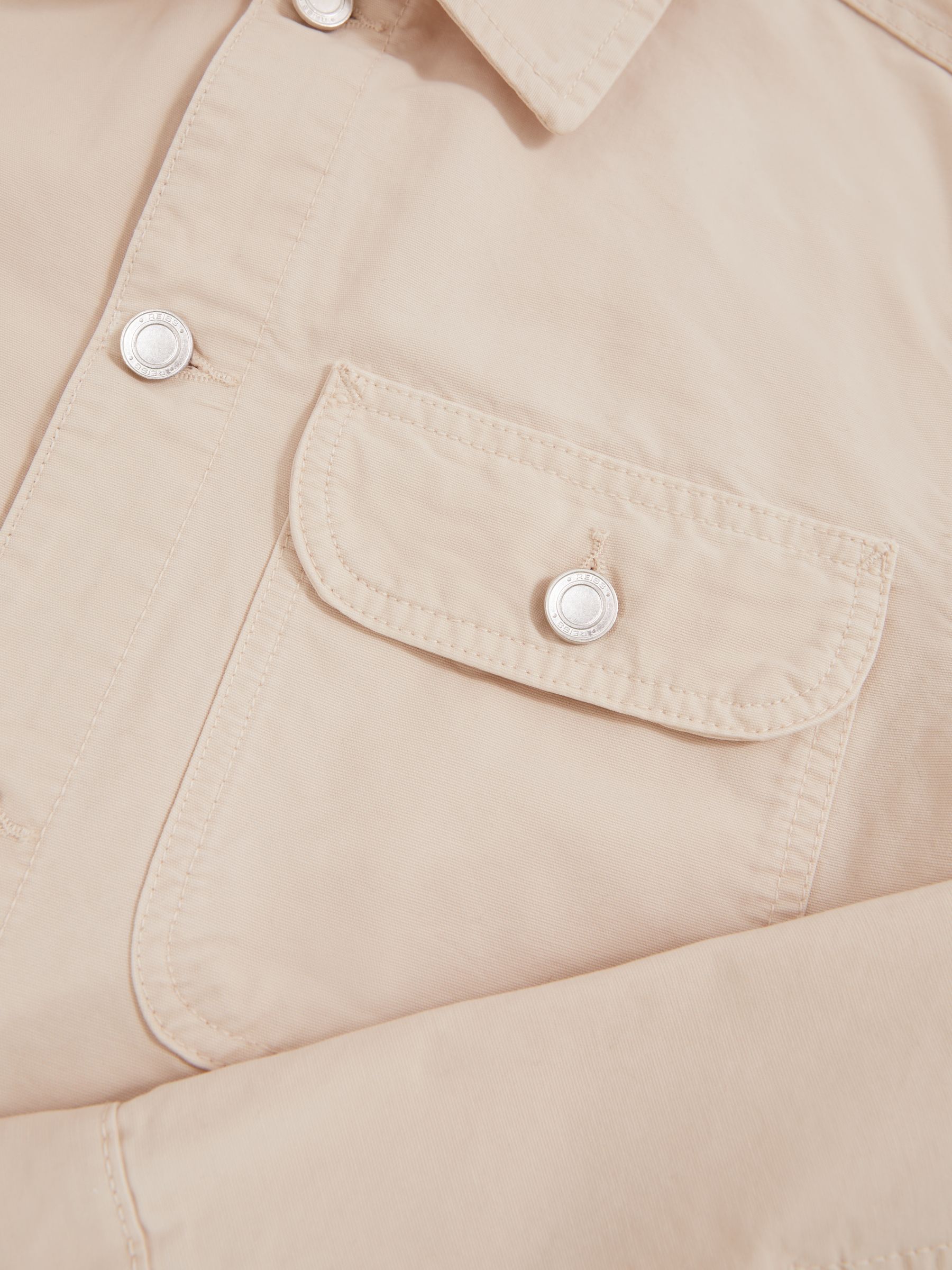 Cotton Worker Jacket in Stone - Image 6 of 6
