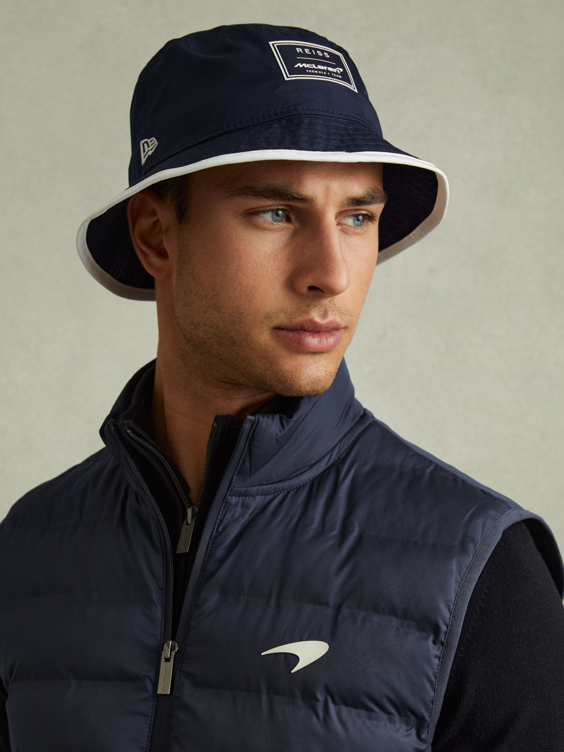Embroidered Hat in Navy - Image 2 of 4