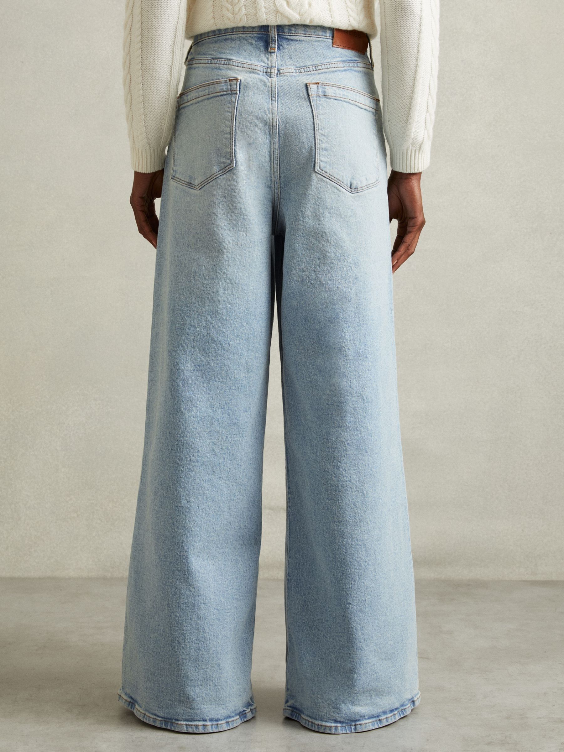 Petite Wide Leg Jeans in Light Blue - image 4