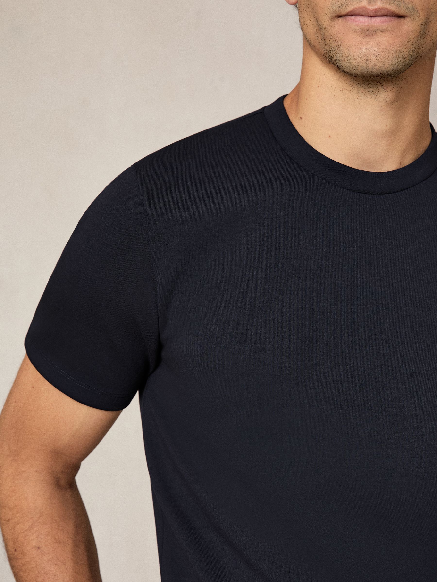 Premium-Interlock Modern-Fit T-Shirt in Navy Blue - image 5