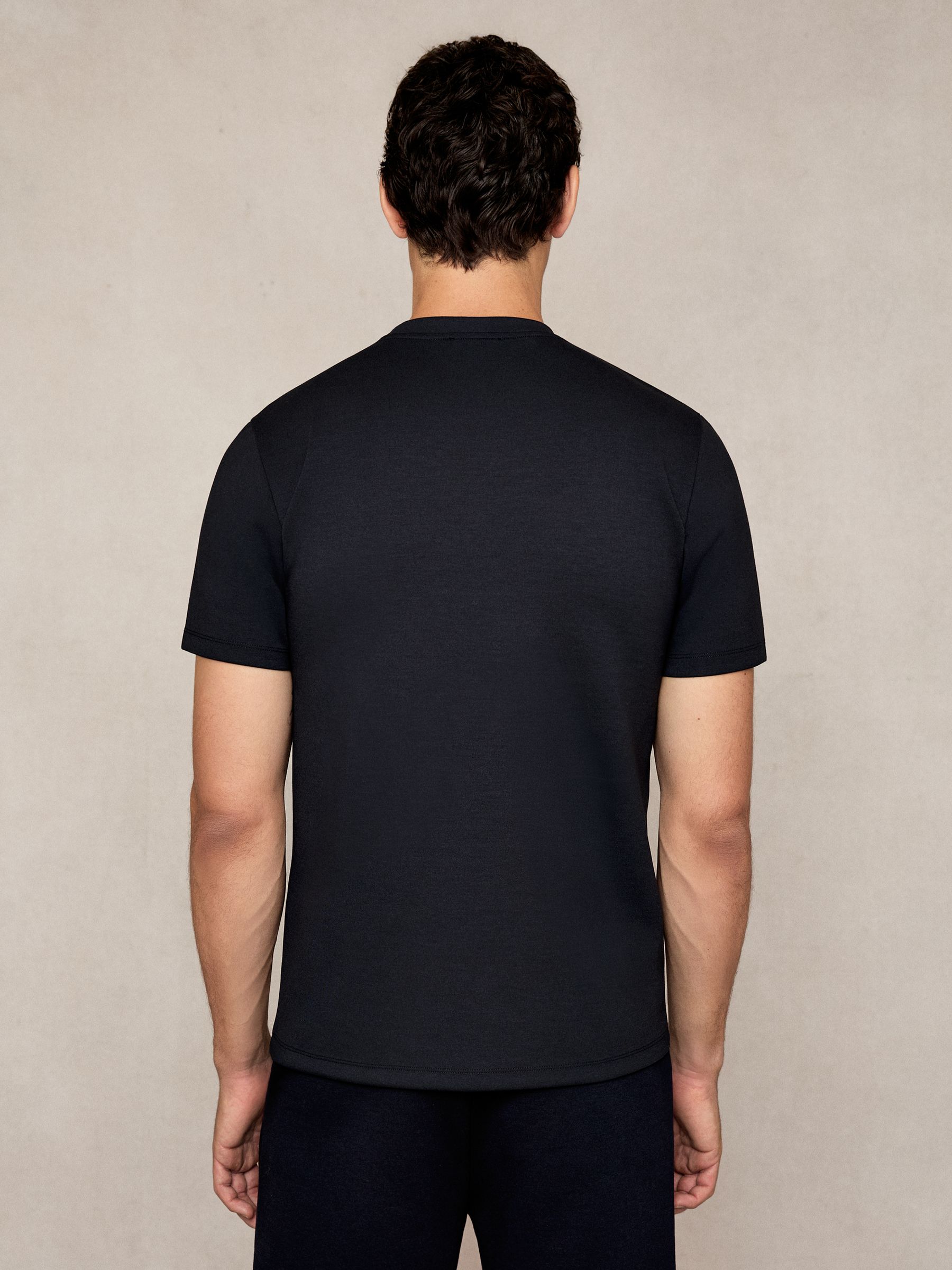 Premium-Interlock Modern-Fit T-Shirt in Navy Blue - image 4