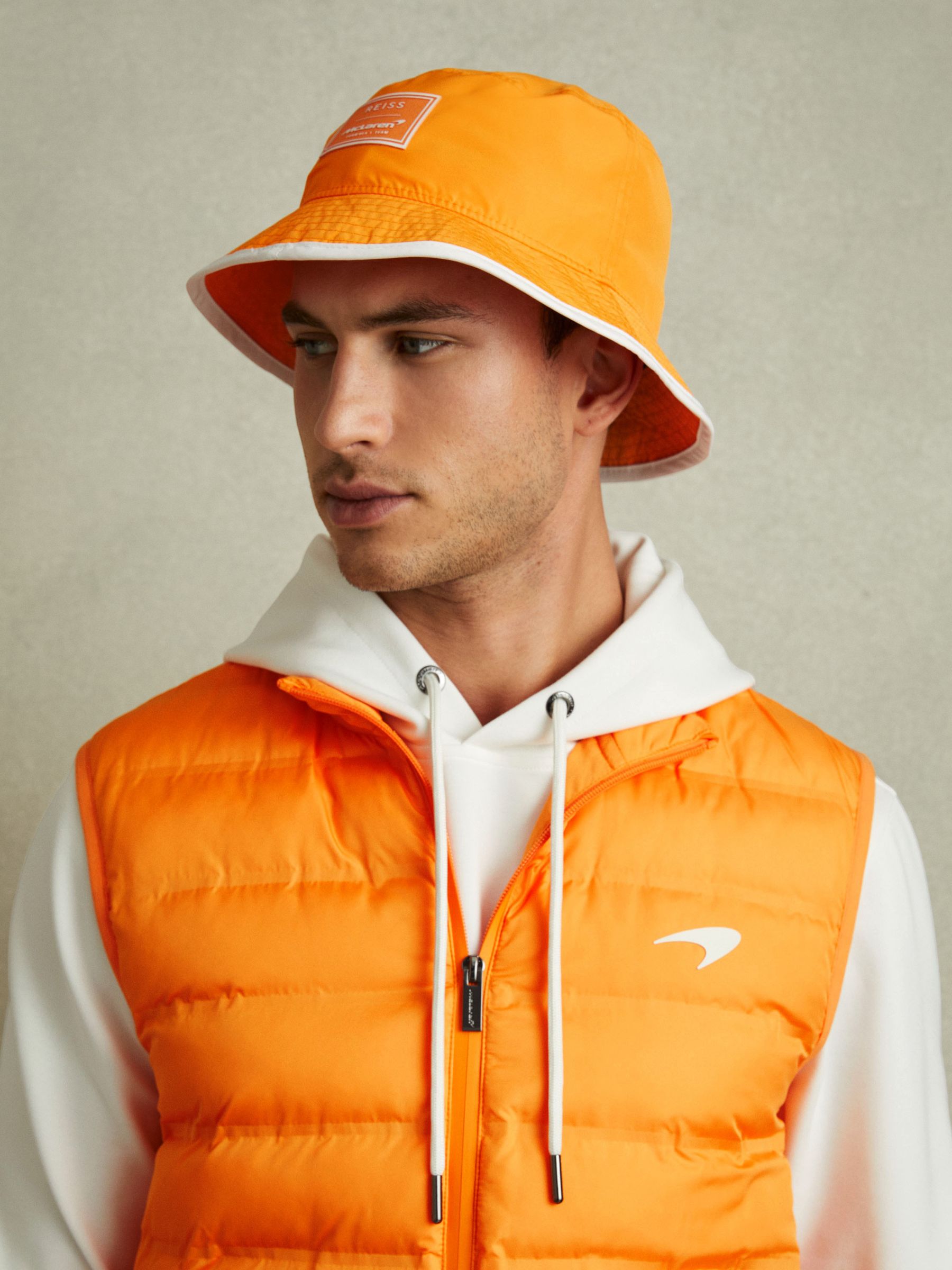 McLaren F1 Embroidered Bucket Hat in Papaya - Image 2 of 4