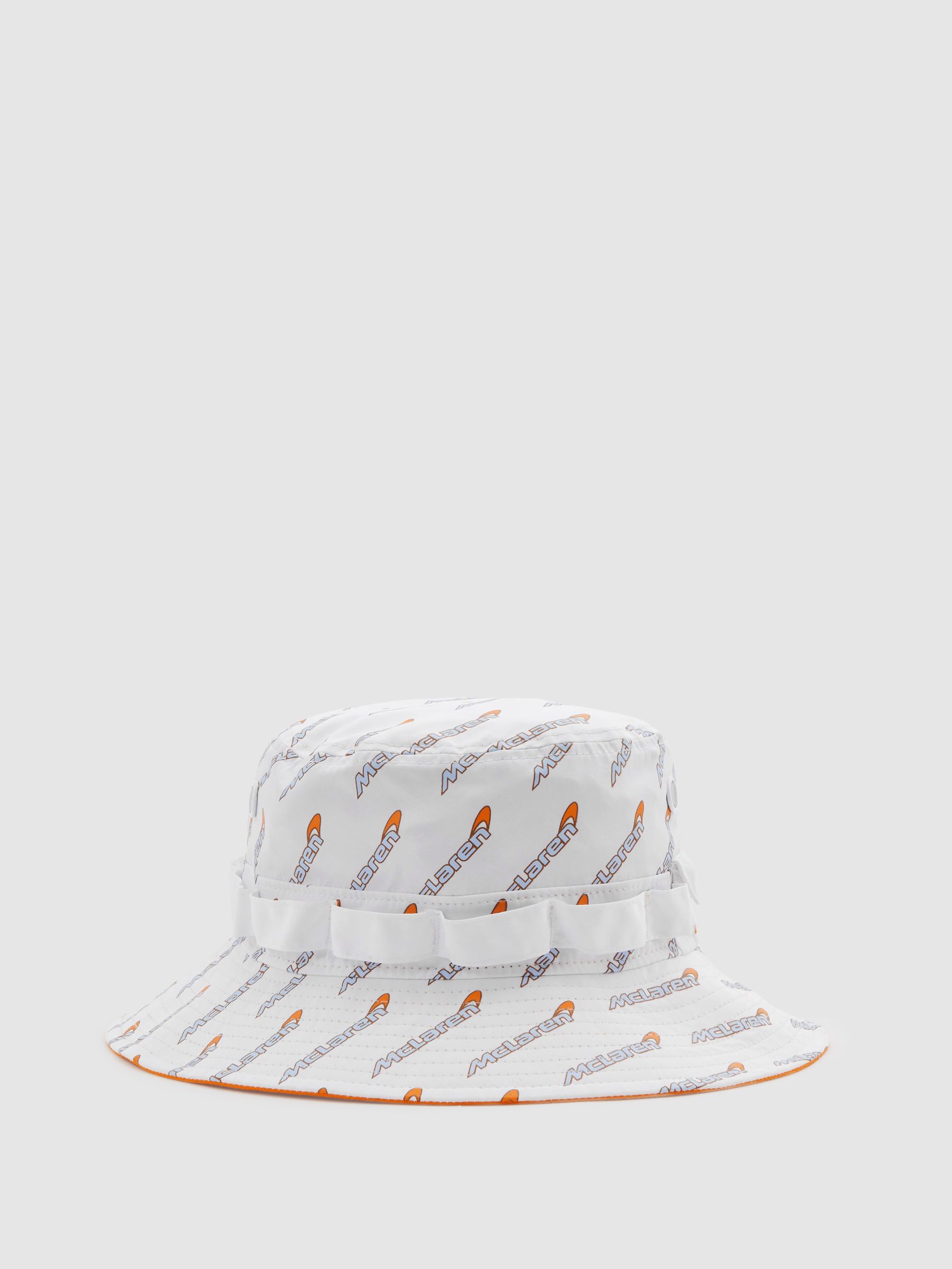 McLaren F1 Printed Bucket Hat in White - Image 1 of 4
