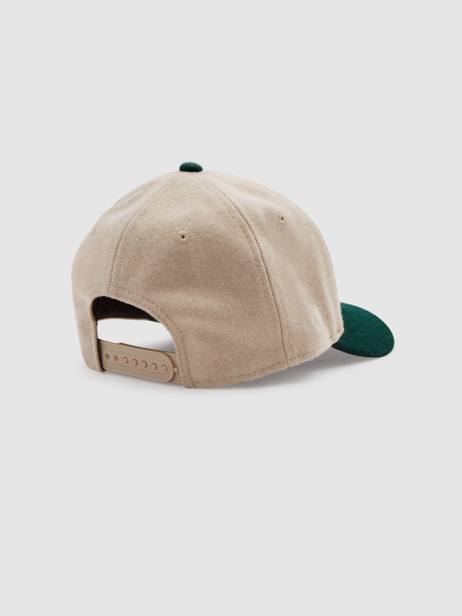 McLaren F1 Wool Blend Embroidered Baseball Cap in Ecru/Green - Image 4 of 4