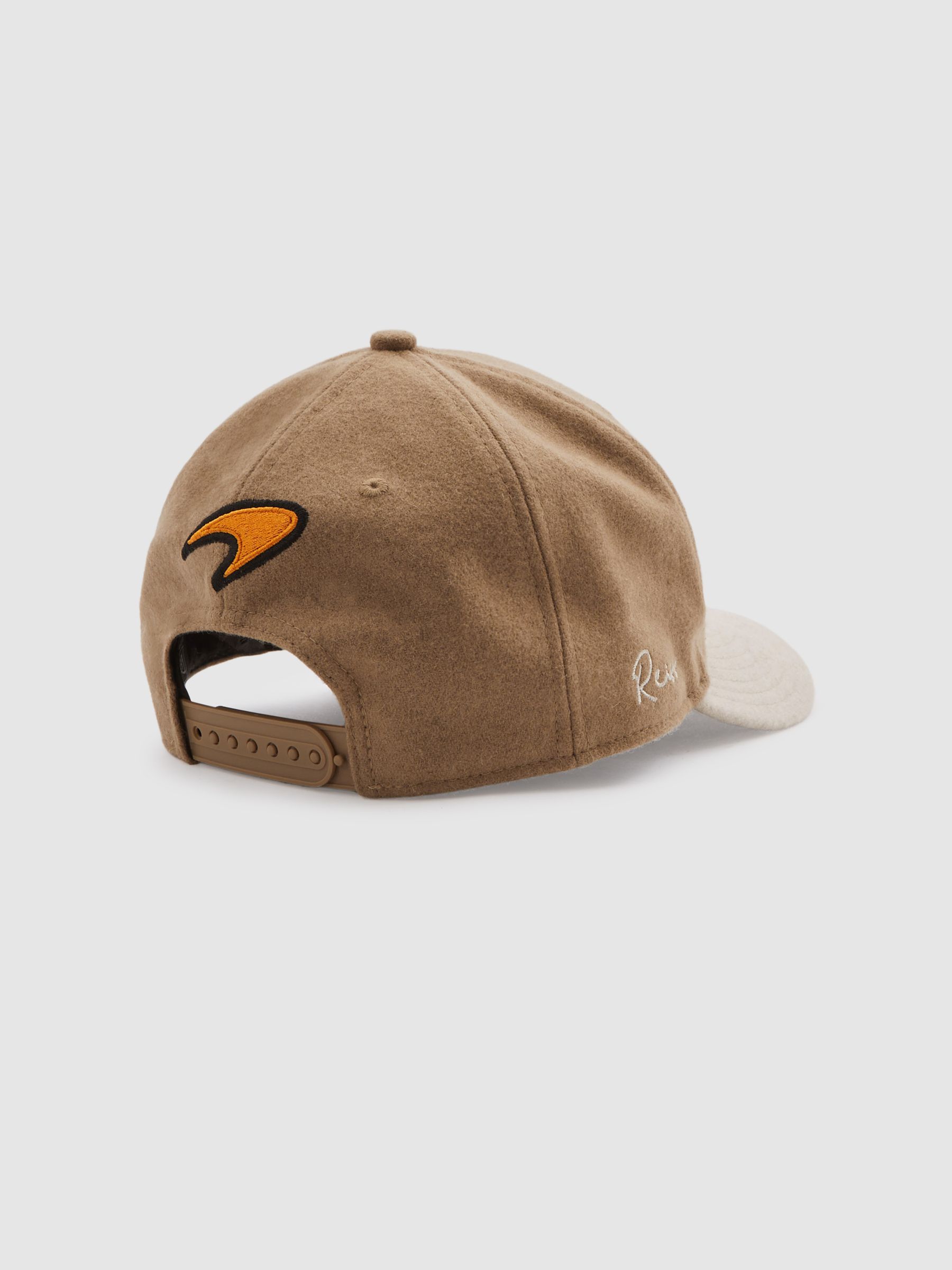 McLaren F1 Wool Blend Embroidered Baseball Cap in Camel/Ecru - Image 2 of 4