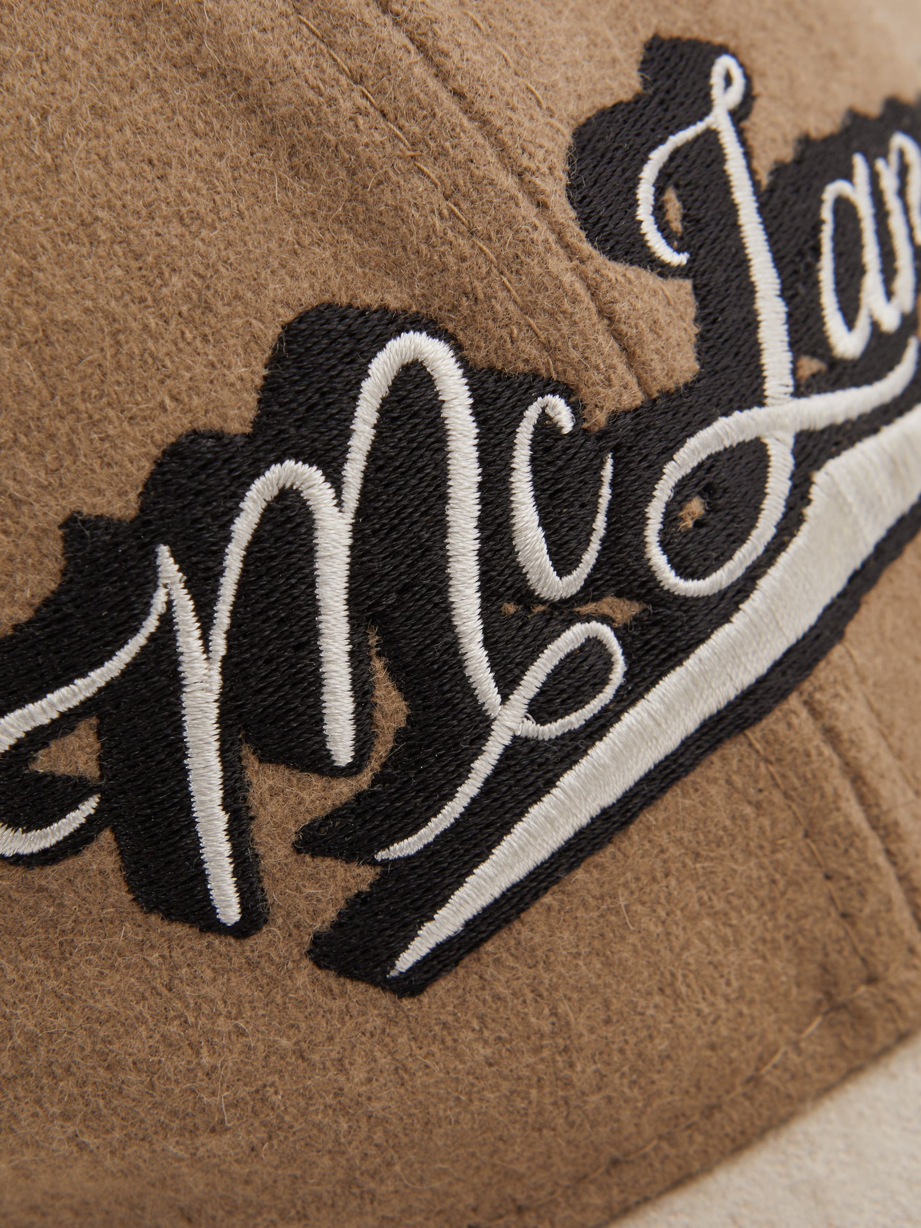 McLaren F1 Wool Blend Embroidered Baseball Cap in Camel/Ecru - Image 3 of 4