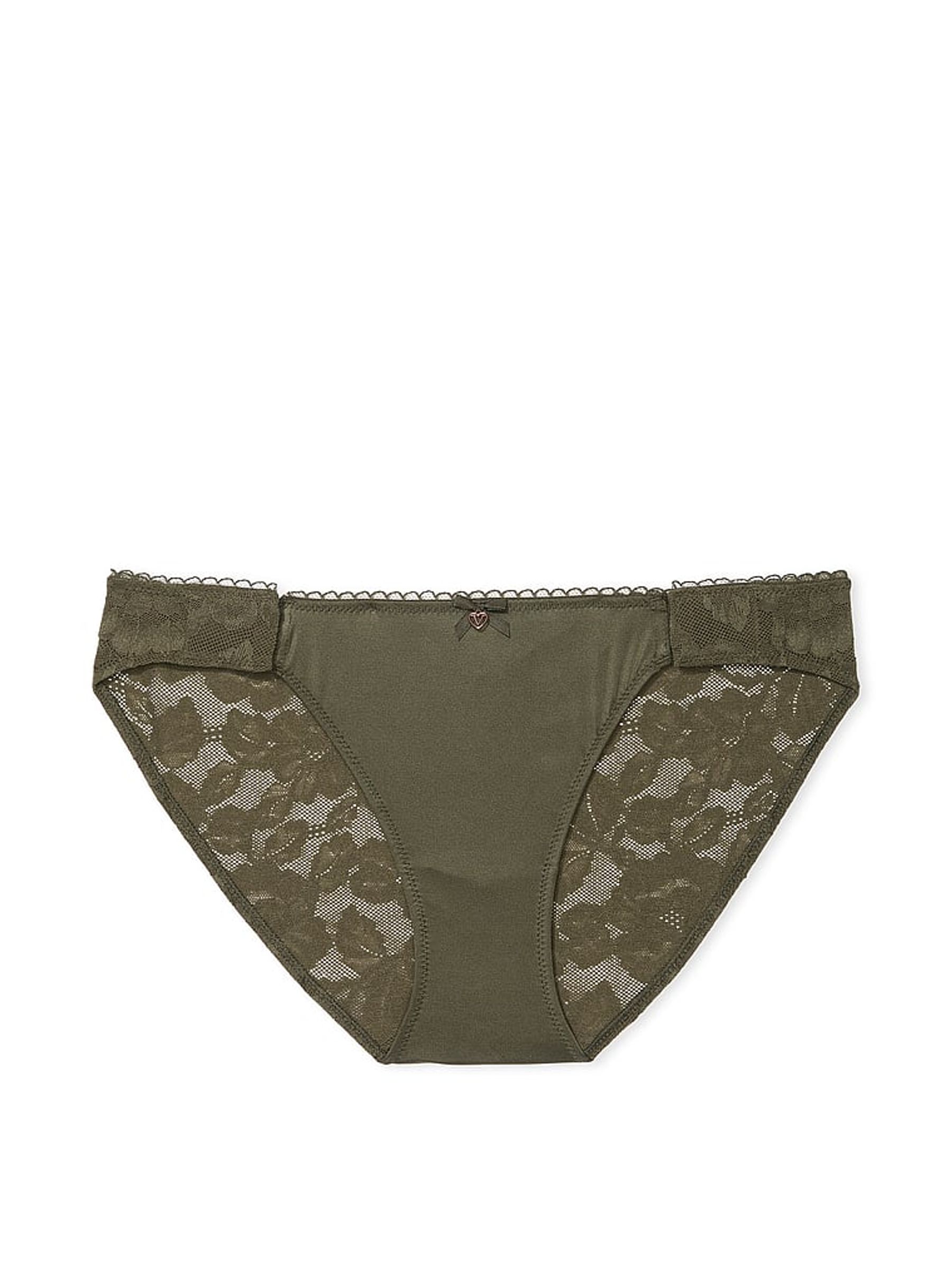Olive Green Adaptive Lace Bikini Knickers - Image 4 of 4