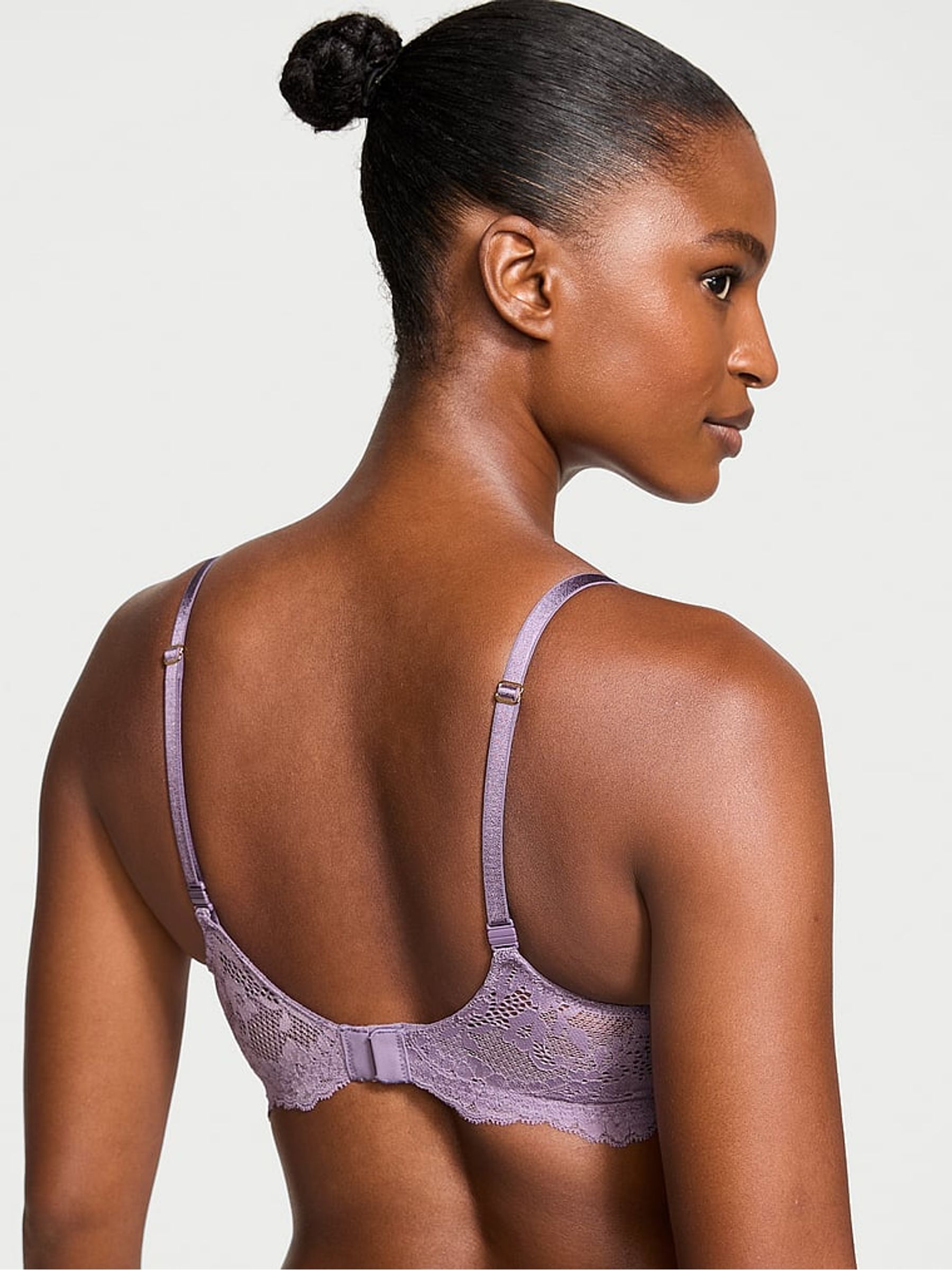 Frozen Plum Purple Lace Lightly Lined Demi Bra - Image 2 of 5