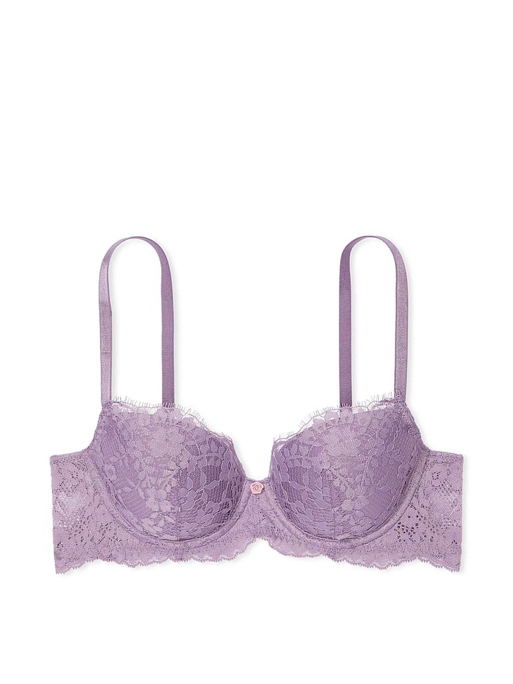 Frozen Plum Purple Lace Lightly Lined Demi Bra - Image 3 of 5