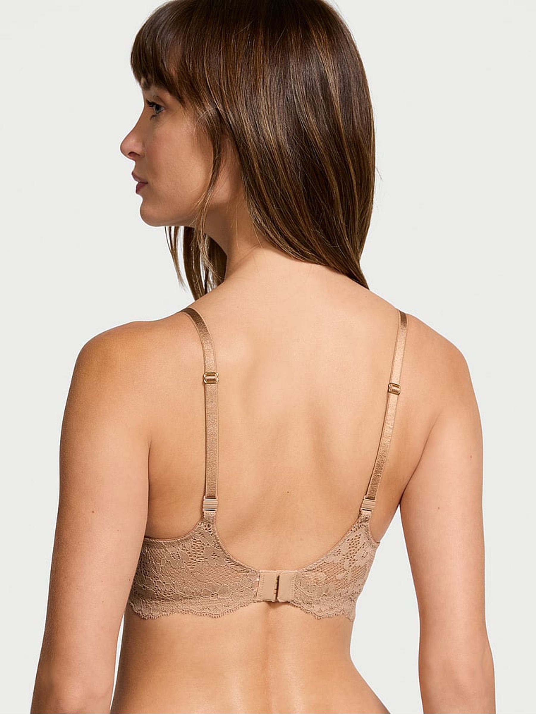 Praline Nude Lightly Lined Demi Lace Bra - Image 2 of 5