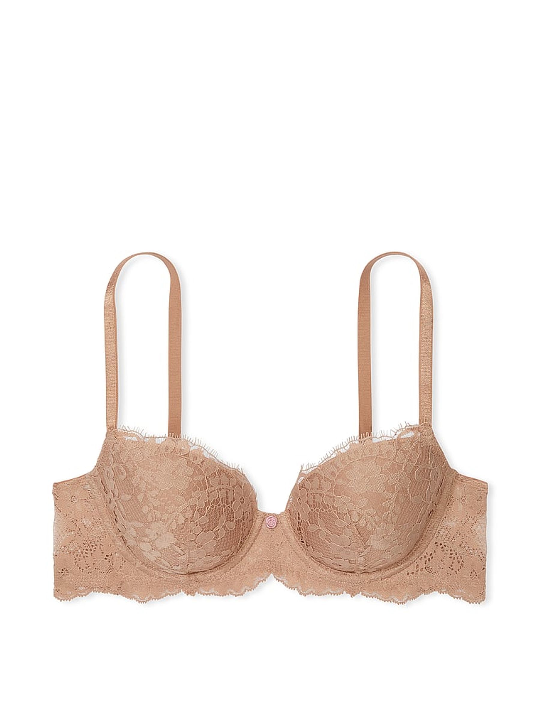 Praline Nude Lightly Lined Demi Lace Bra - Image 3 of 5