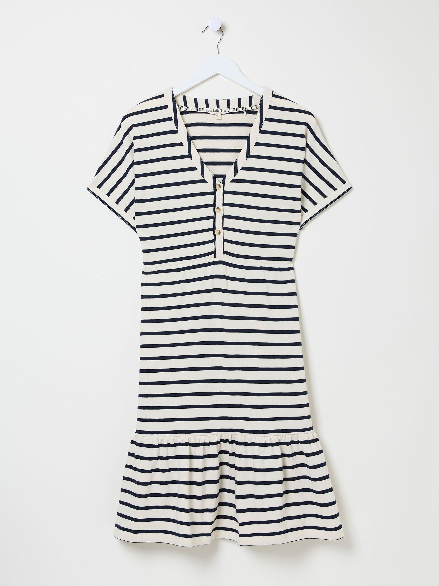 Natural 100% Cotton Maisey Stripe Jersey Dress - Image 4 of 4