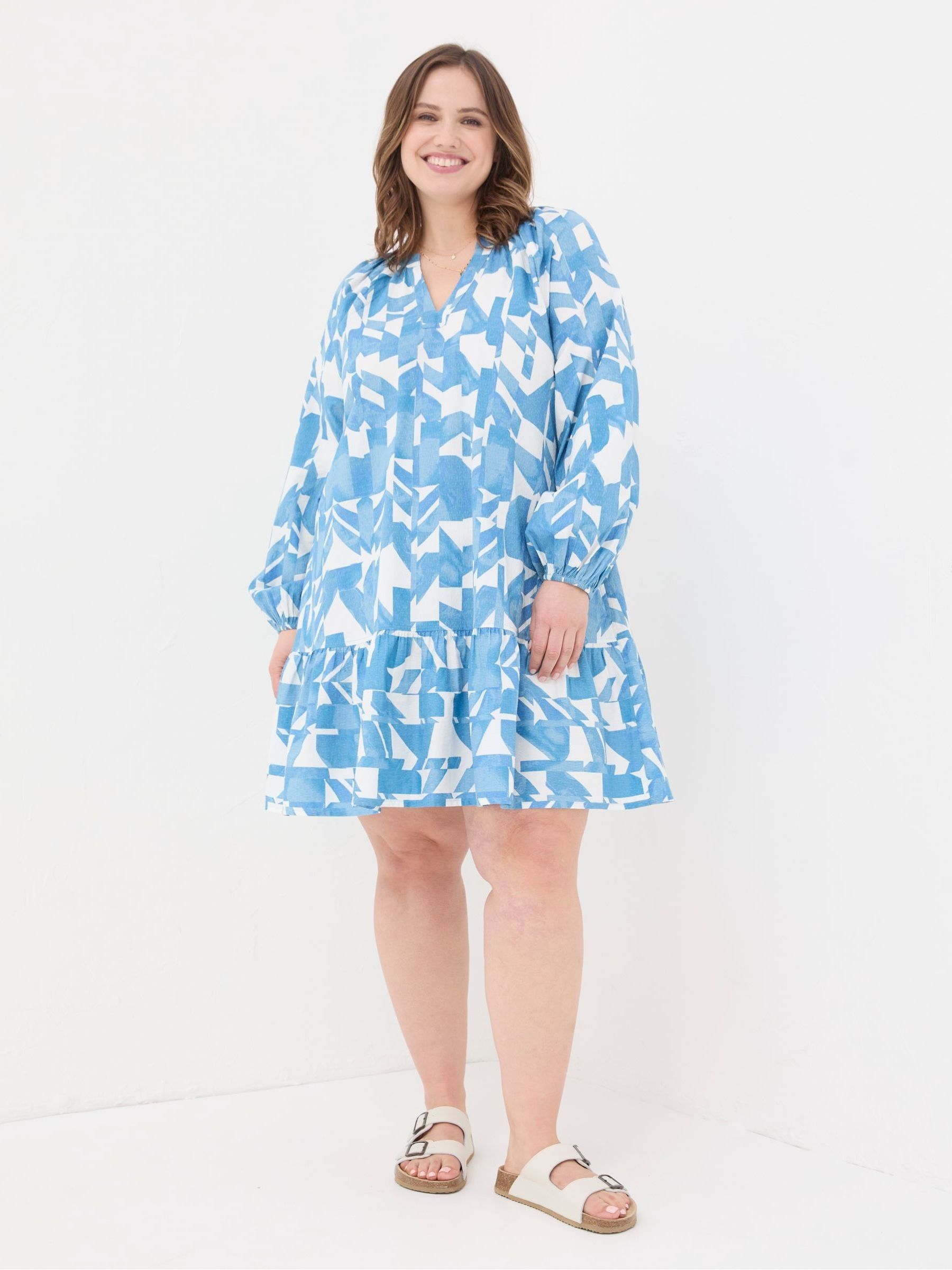Amy Blue Med Geo Dress - Image 3 of 7
