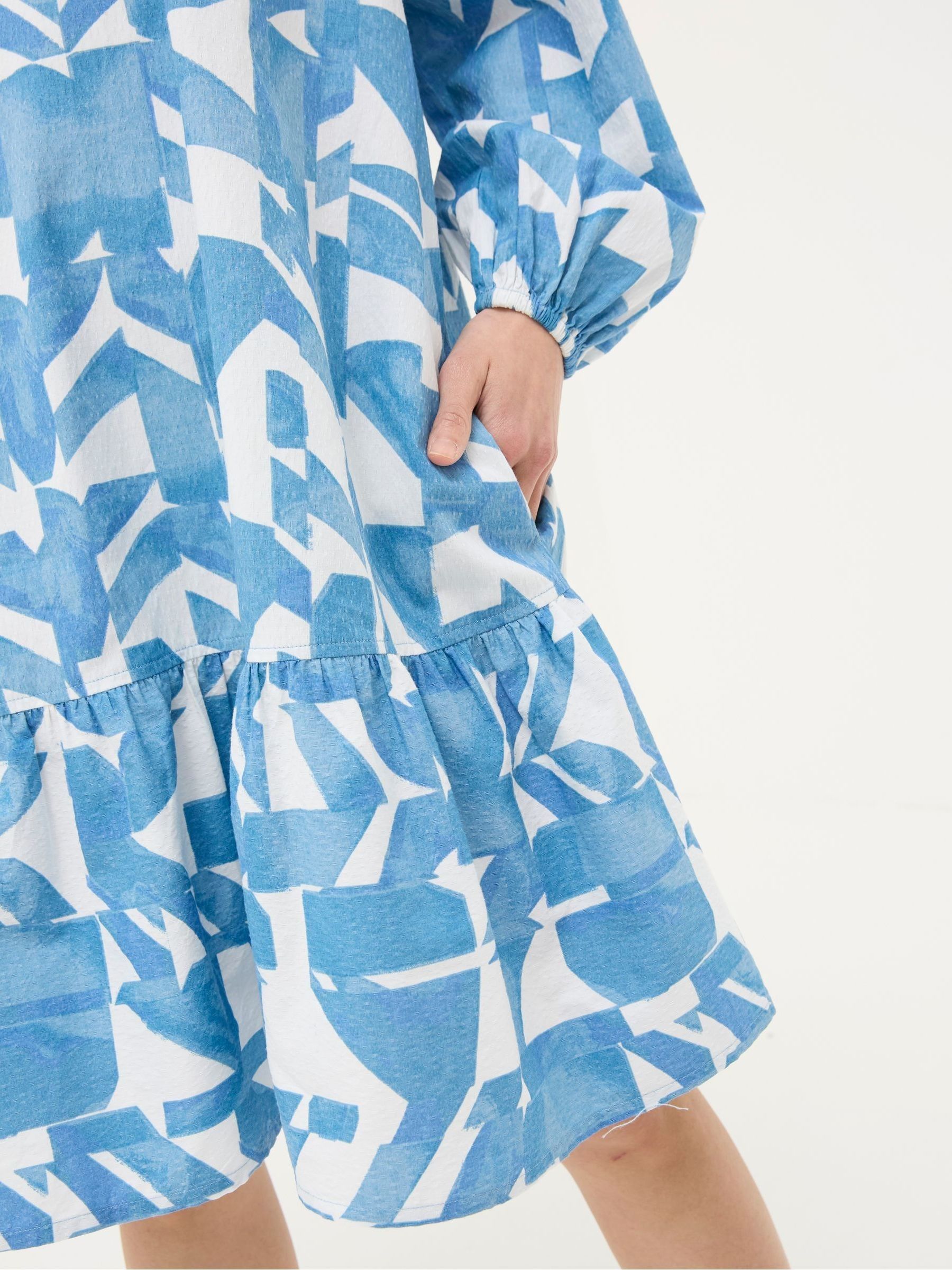Amy Blue Med Geo Dress - Image 4 of 7