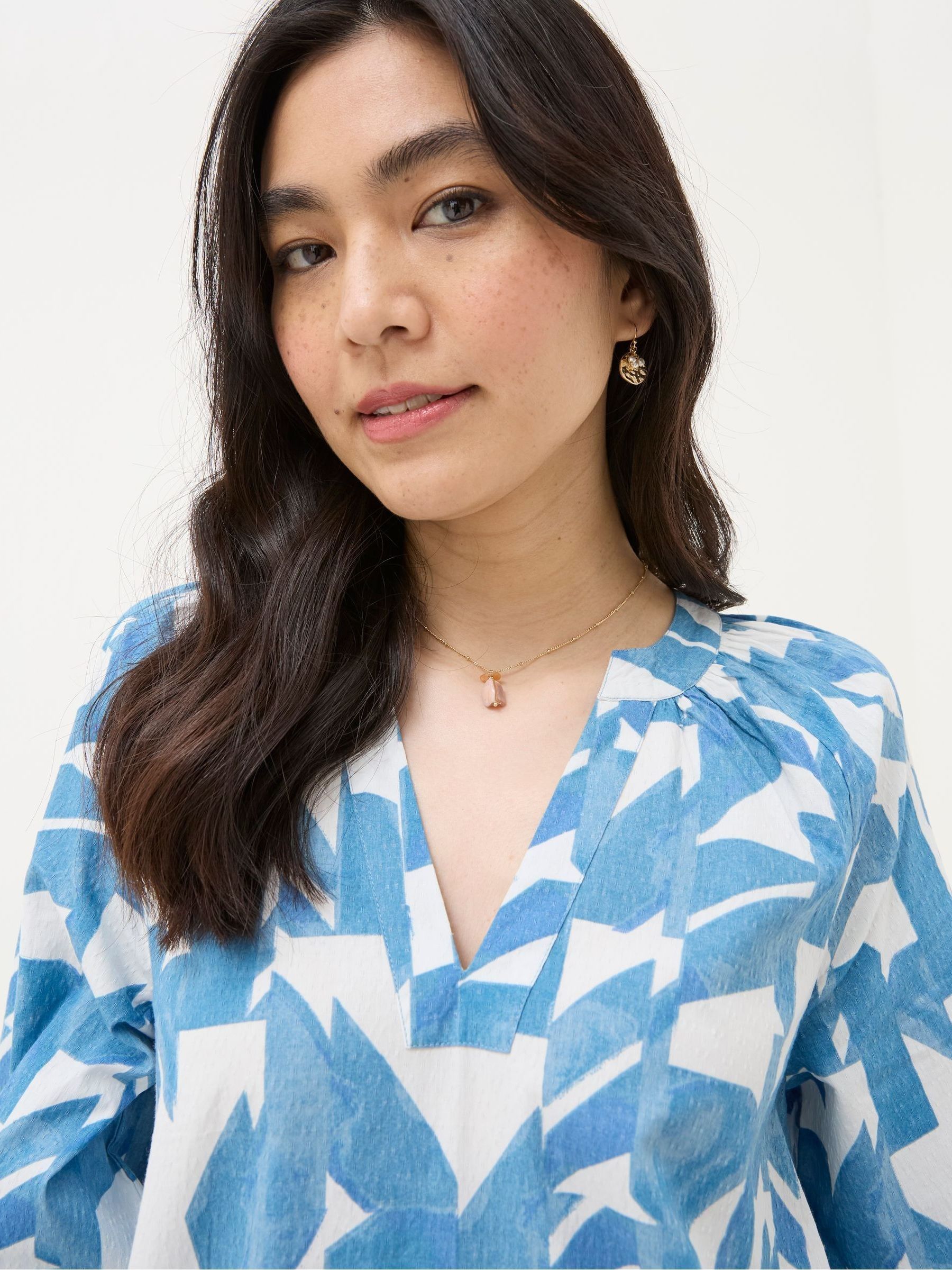 Amy Blue Med Geo Dress - Image 5 of 7