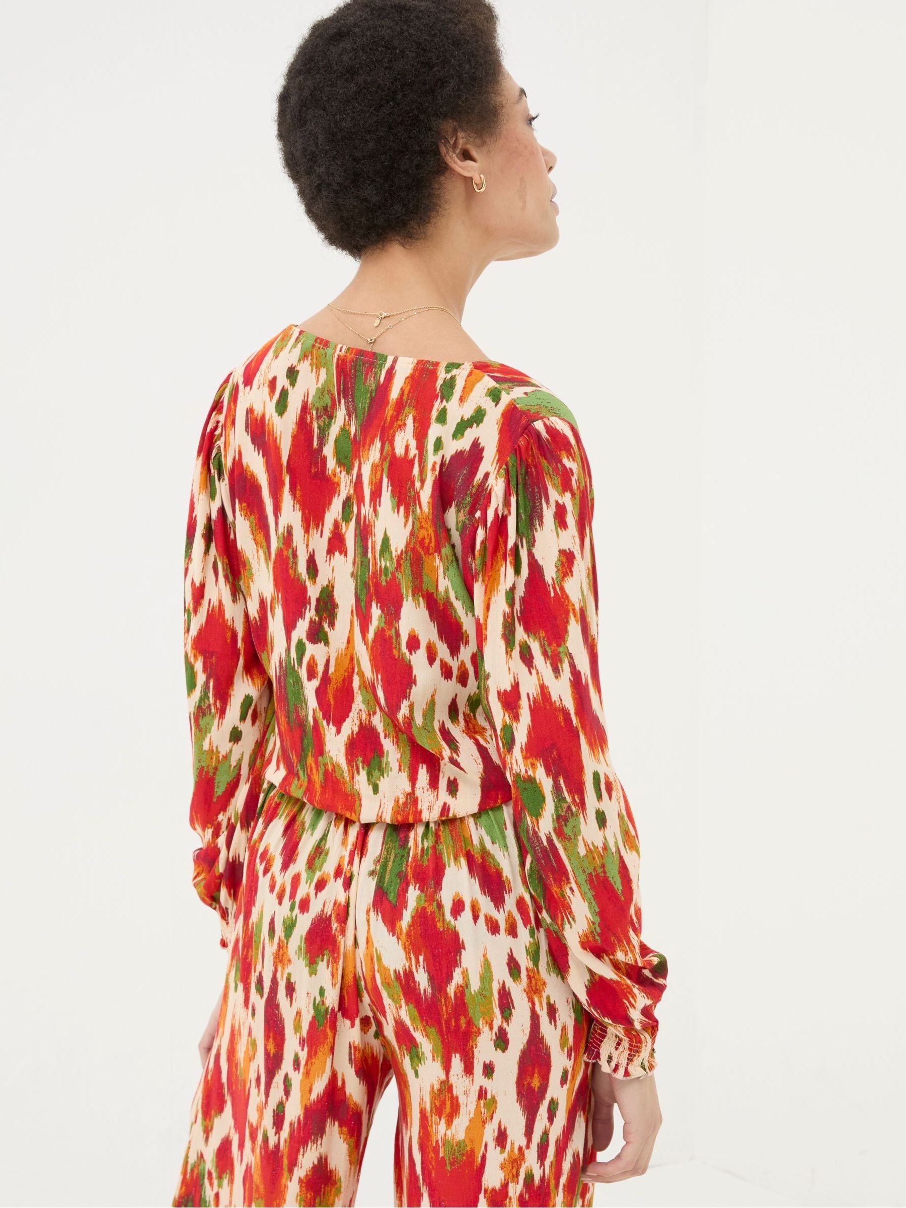 Margot Orange Paradise Ikat Blouse - Image 2 of 5